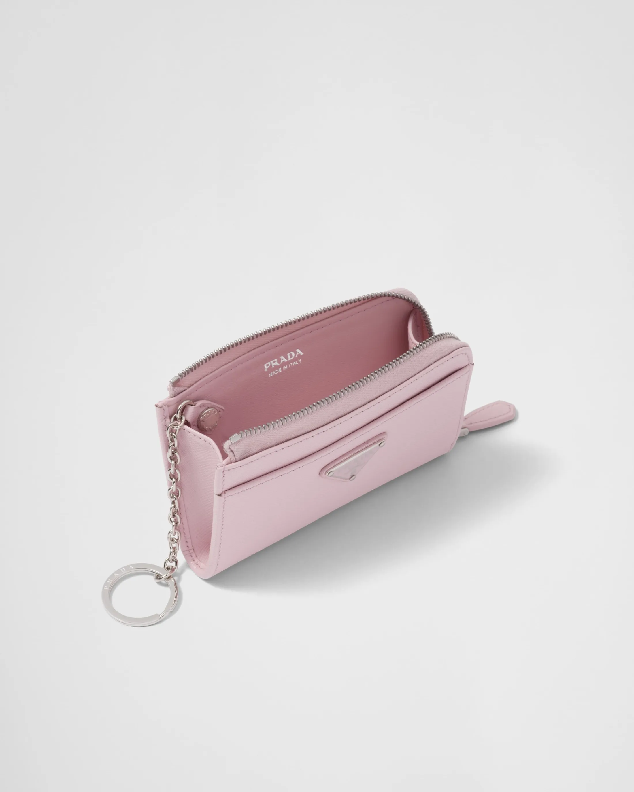 Prada Saffiano keychain Alabaster Hot