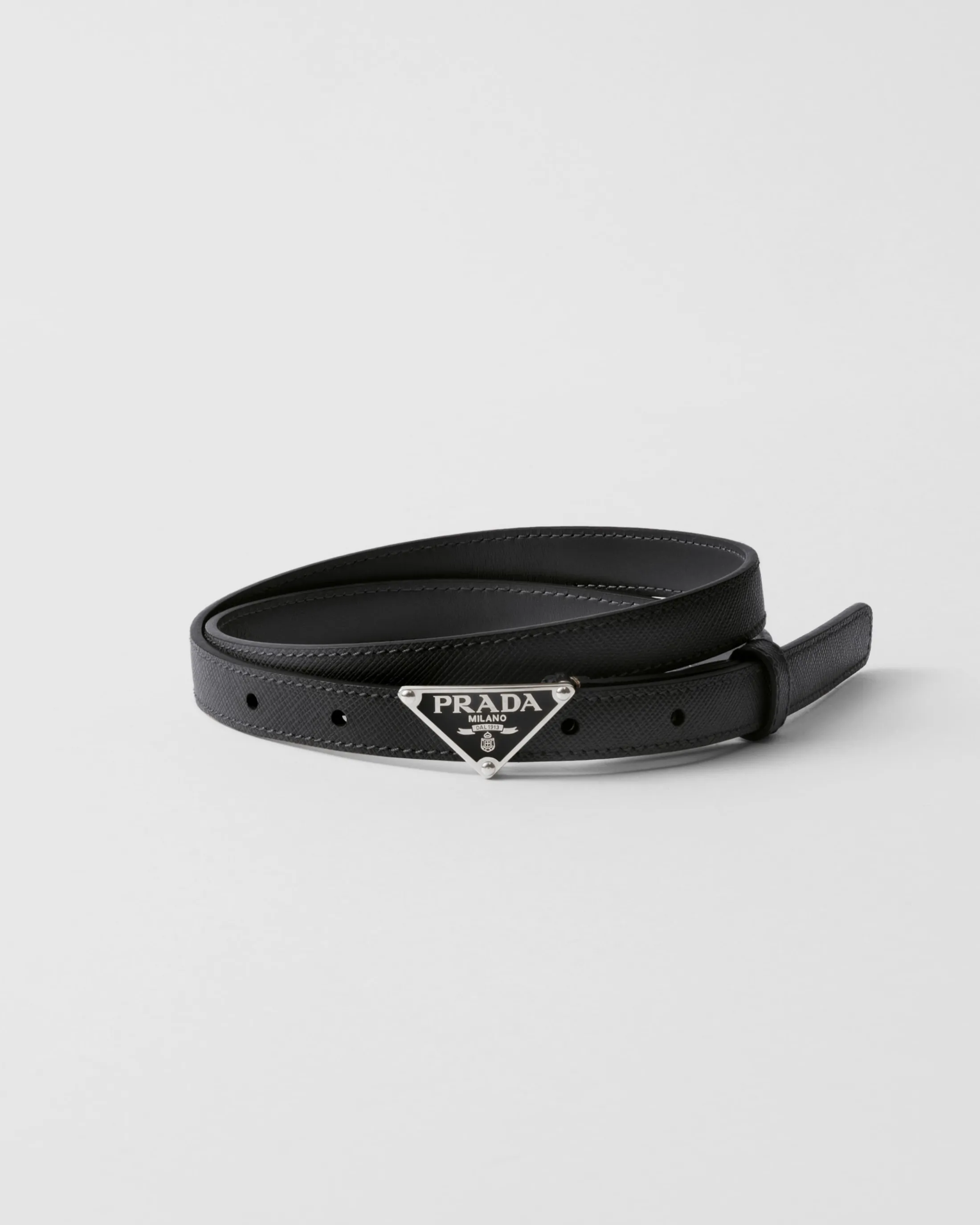 Prada Saffiano leather belt Black Sale