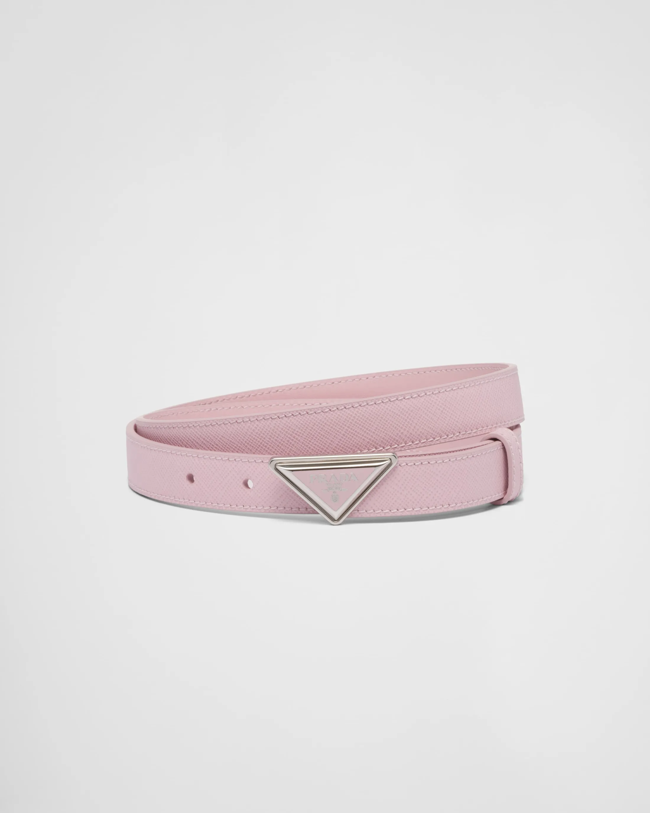 Prada Saffiano leather belt Alabaster Shop