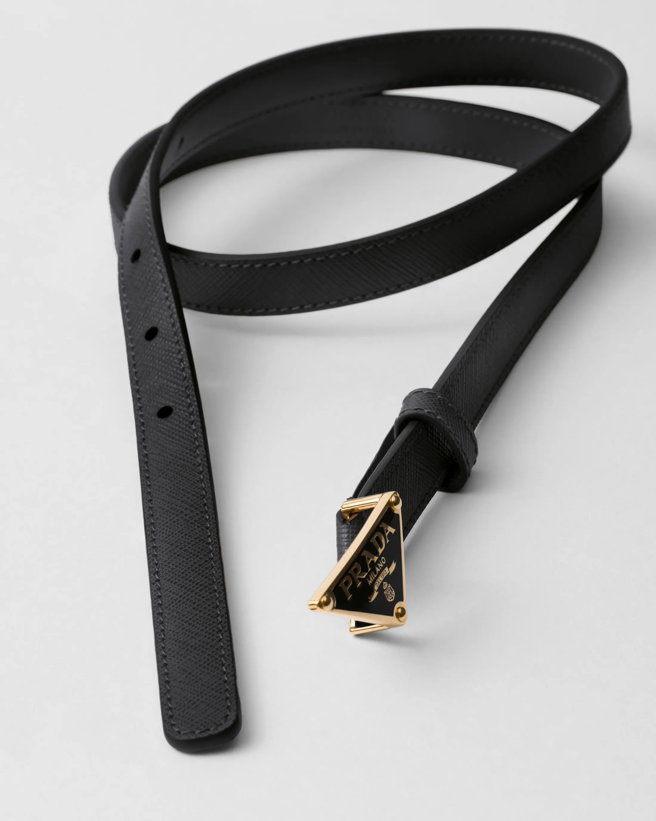 Prada Saffiano leather belt Black Shop