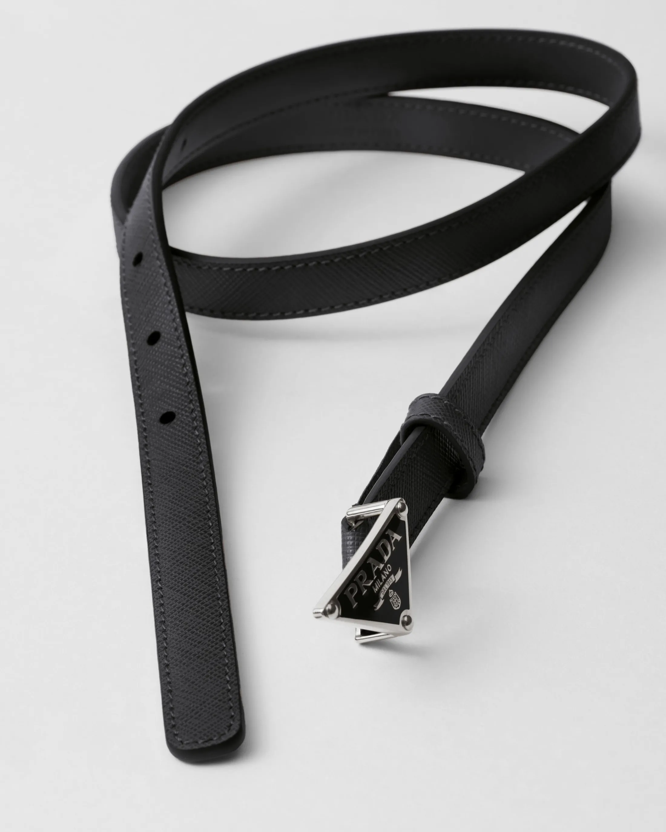 Prada Saffiano leather belt Black Sale