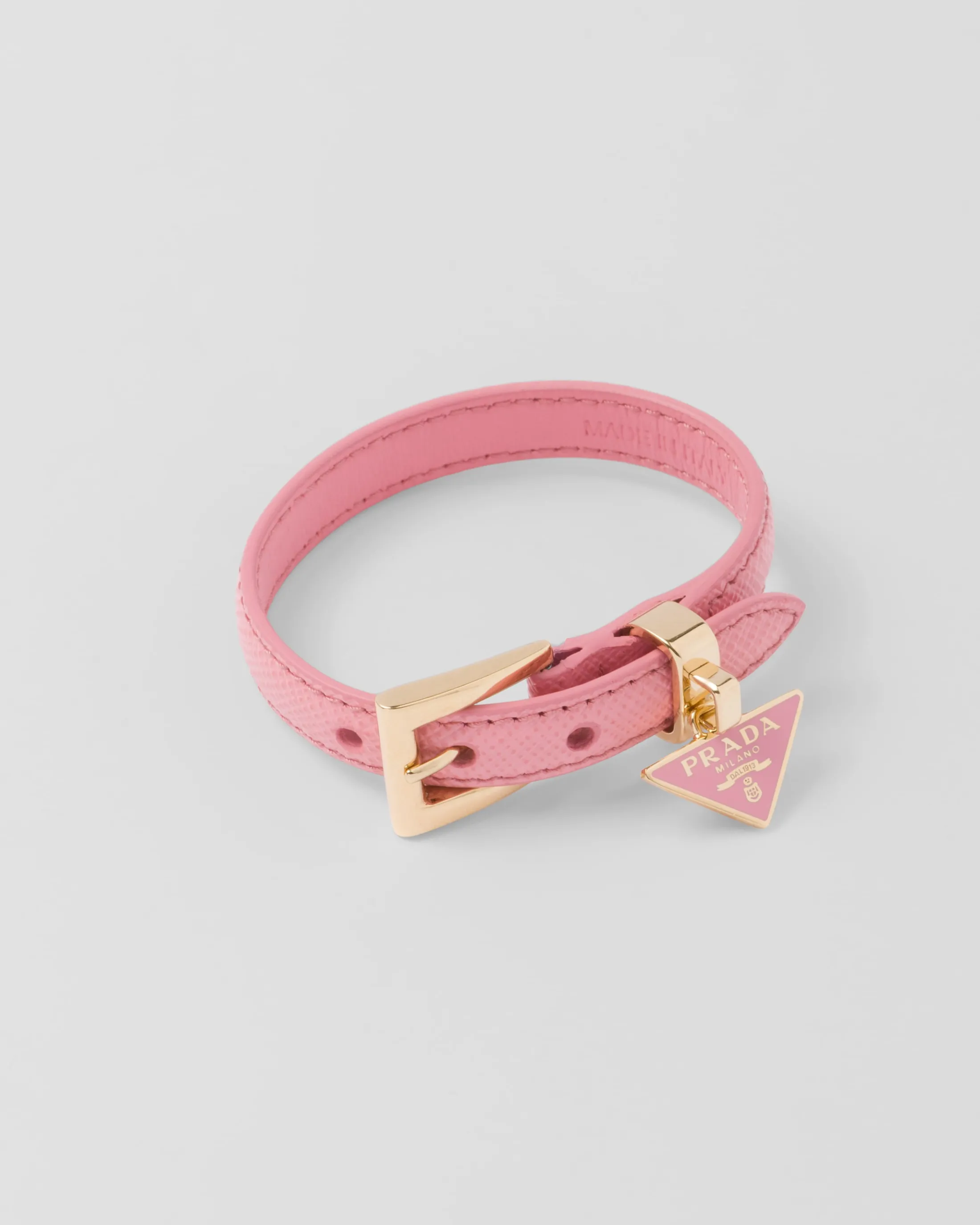 Prada Saffiano leather bracelet Petalpink Sale