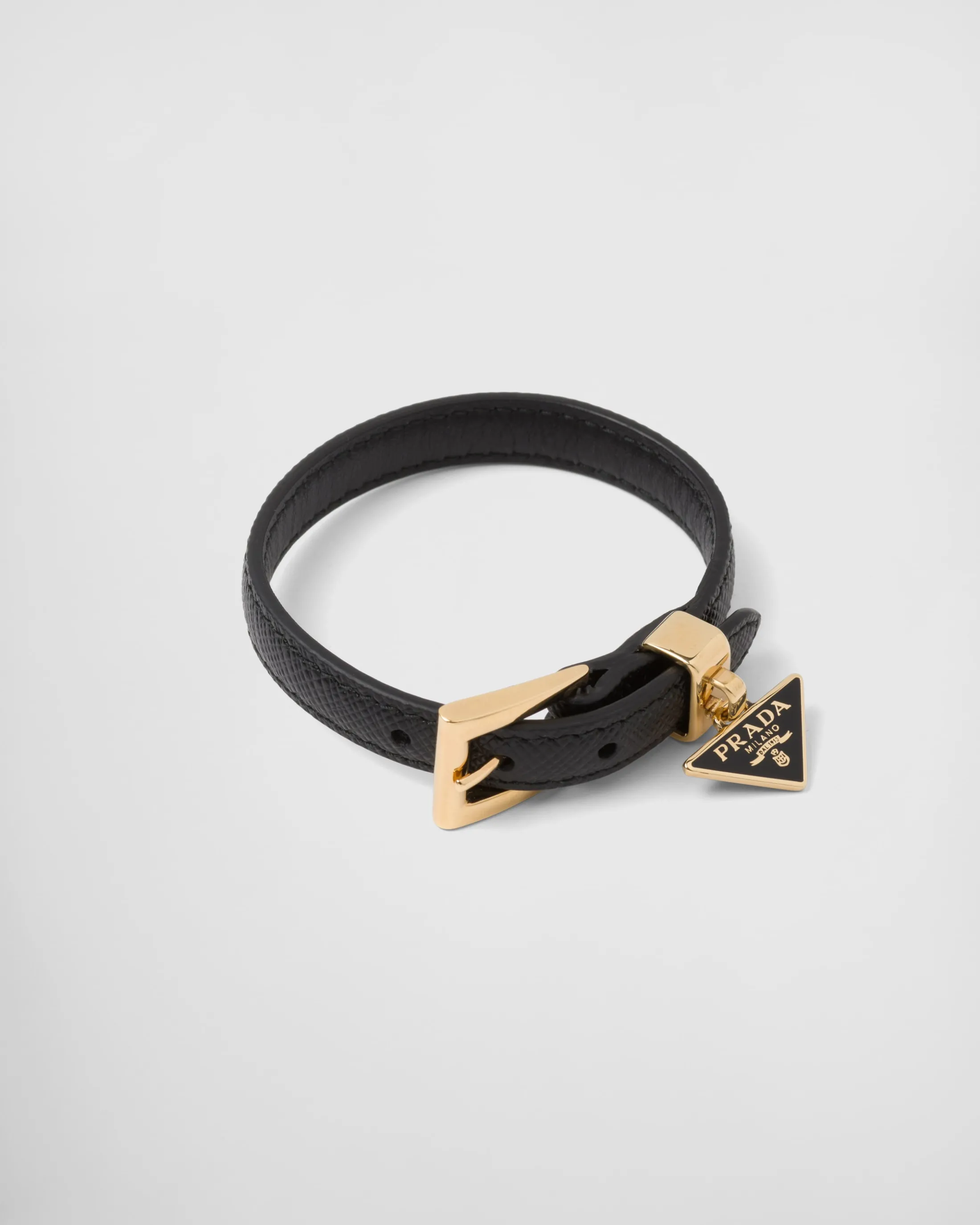 Prada Saffiano leather bracelet Black Best