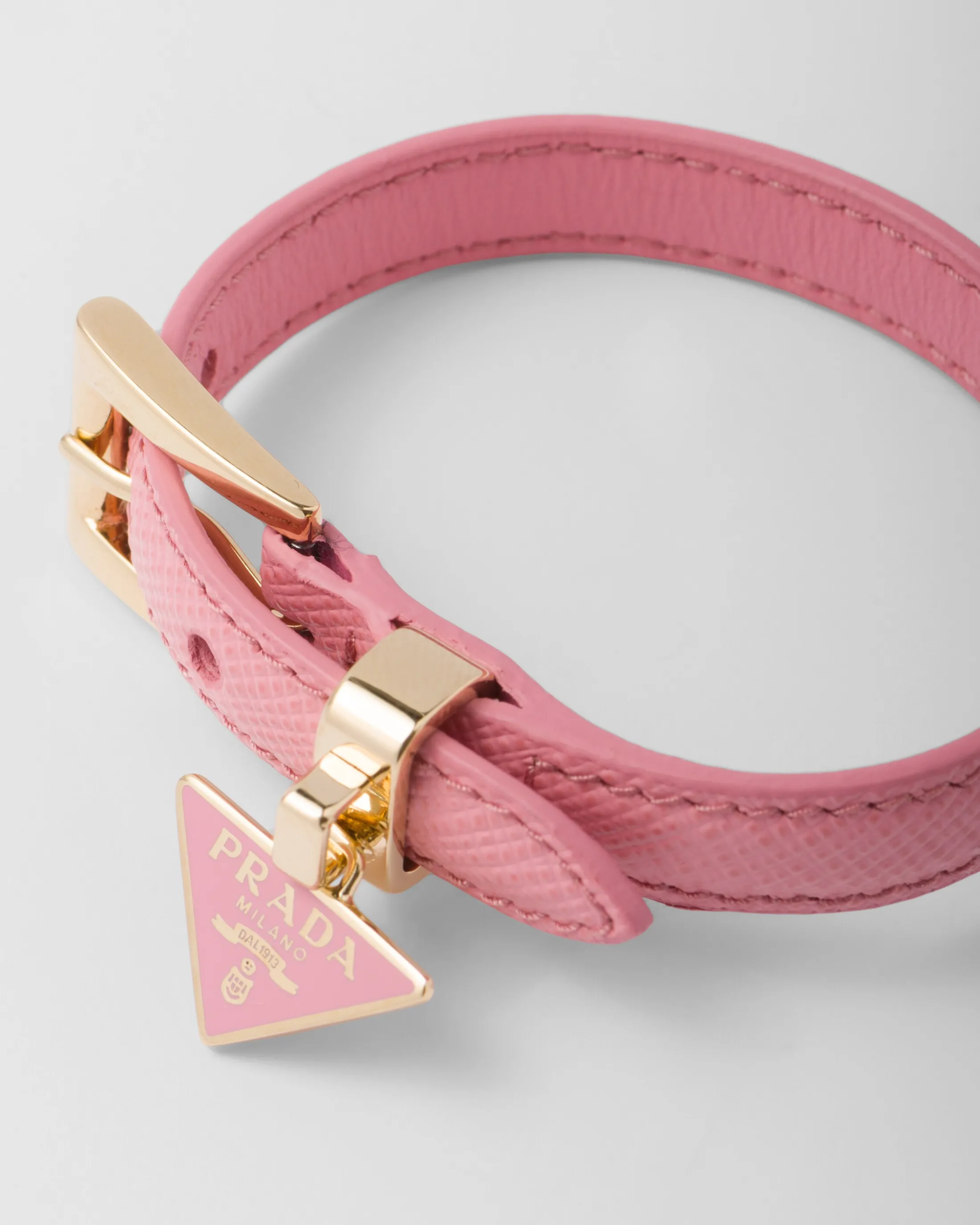 Prada Saffiano leather bracelet Petalpink Sale