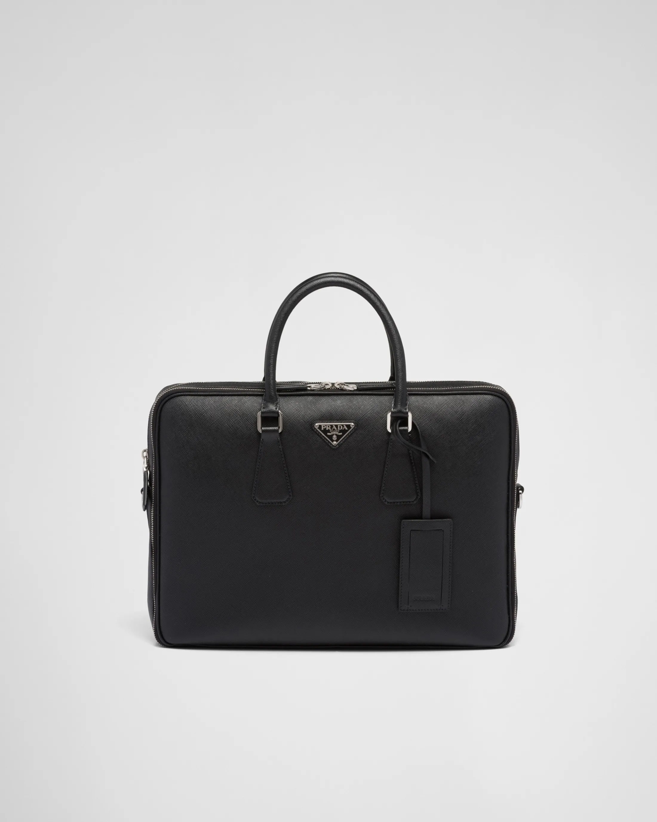 Prada Saffiano leather briefcase Black Sale