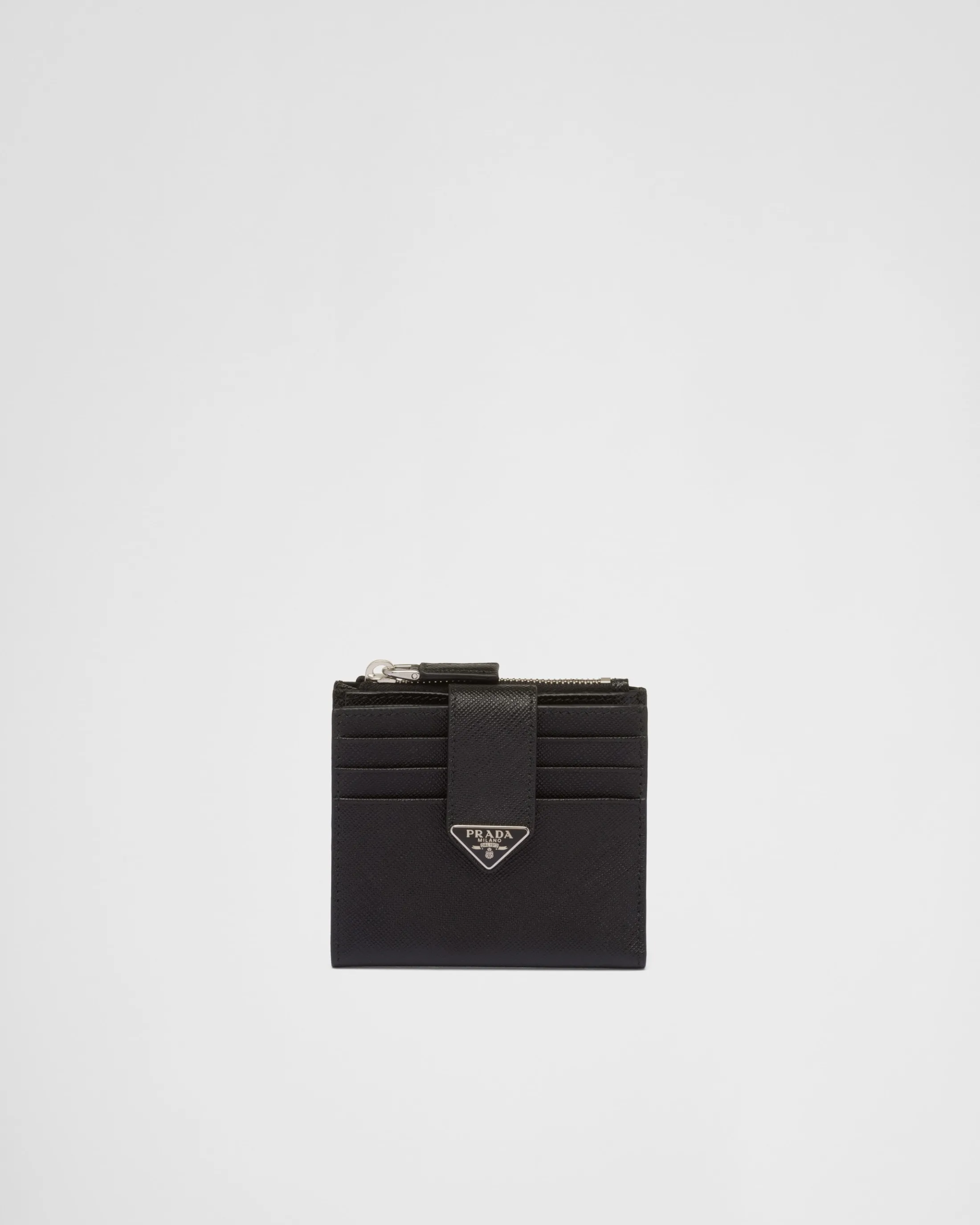 Prada Saffiano leather card holder Black Cheap