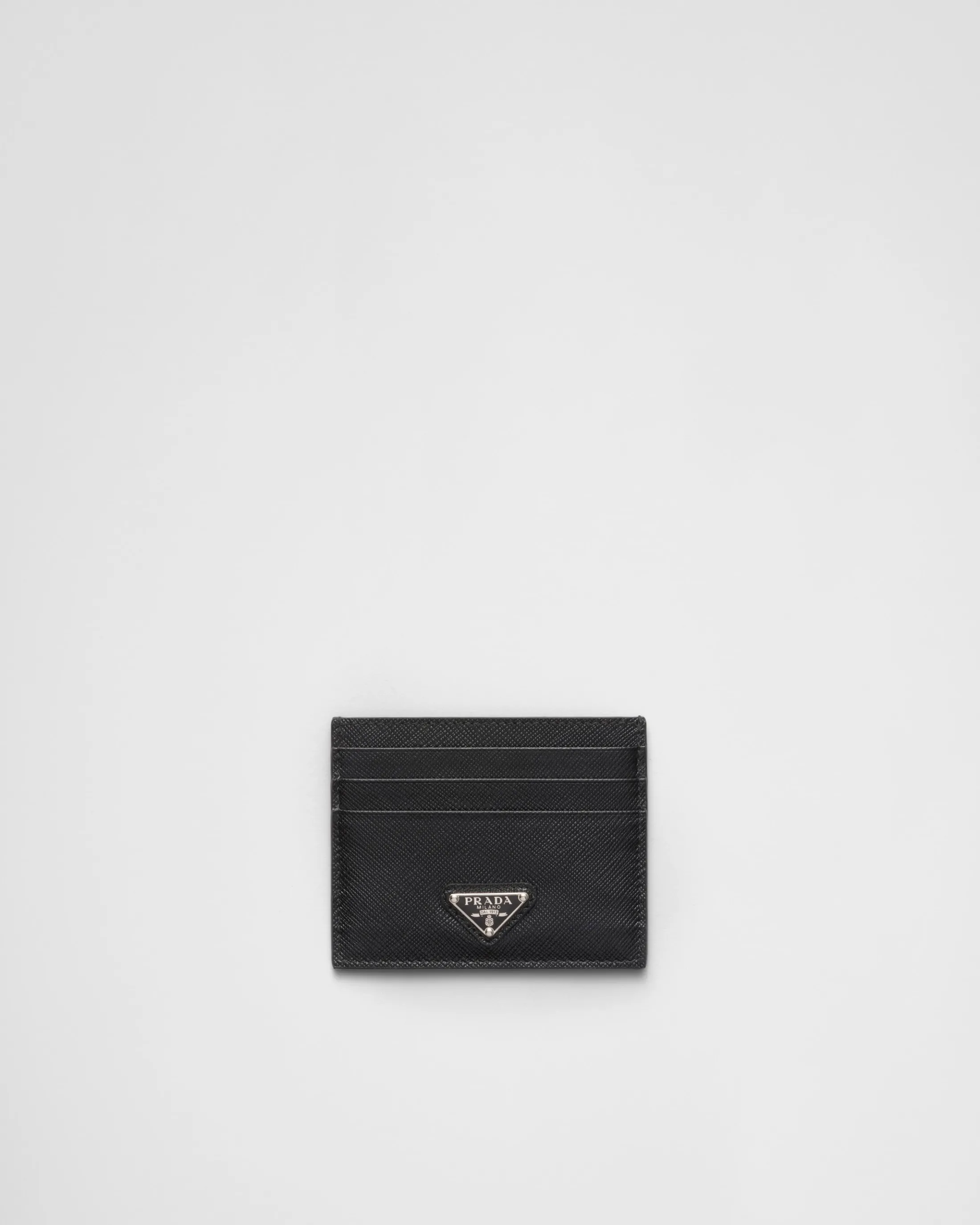 Prada Saffiano Leather Card Holder Black Shop