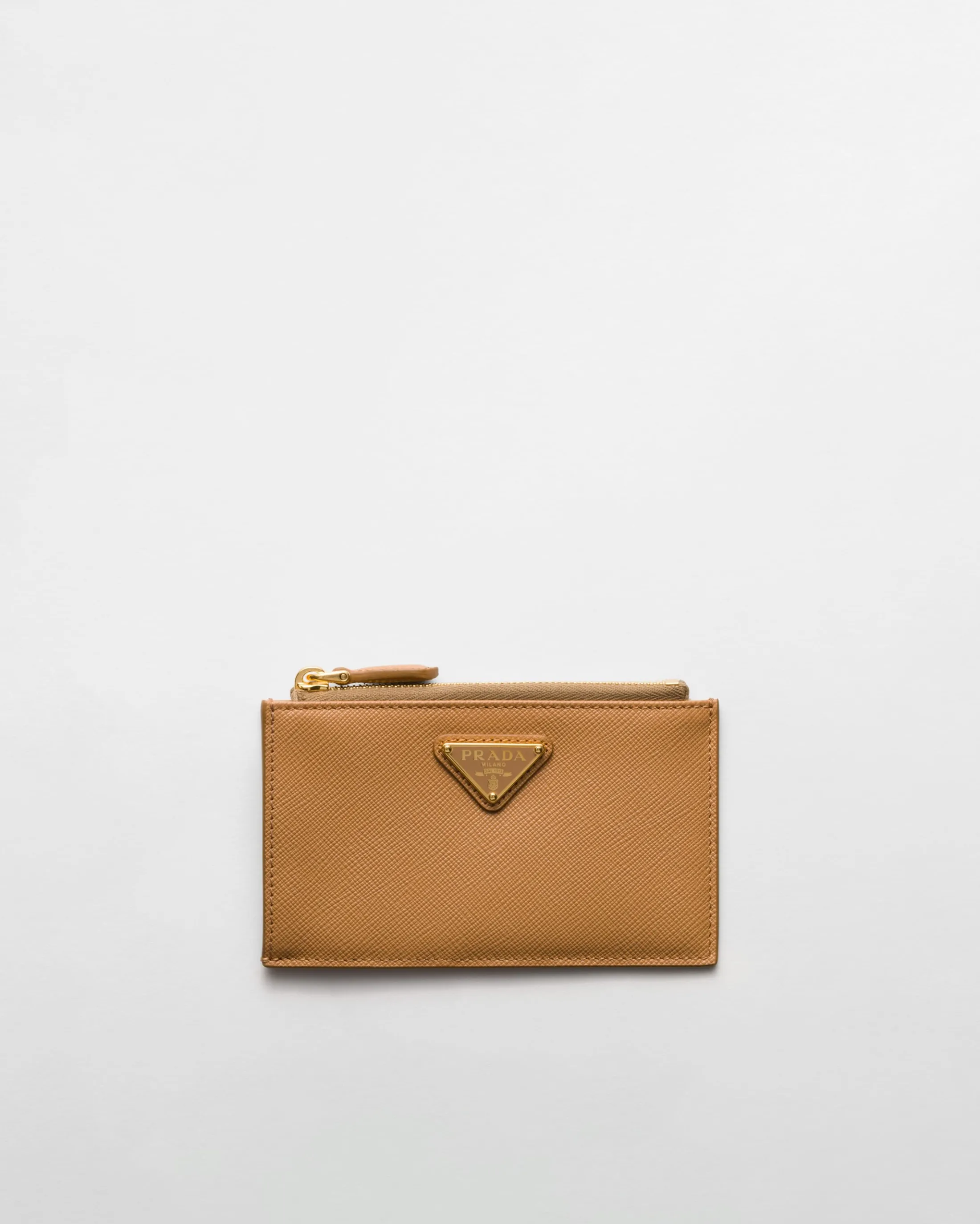 Prada Saffiano leather card holder Natural Fashion