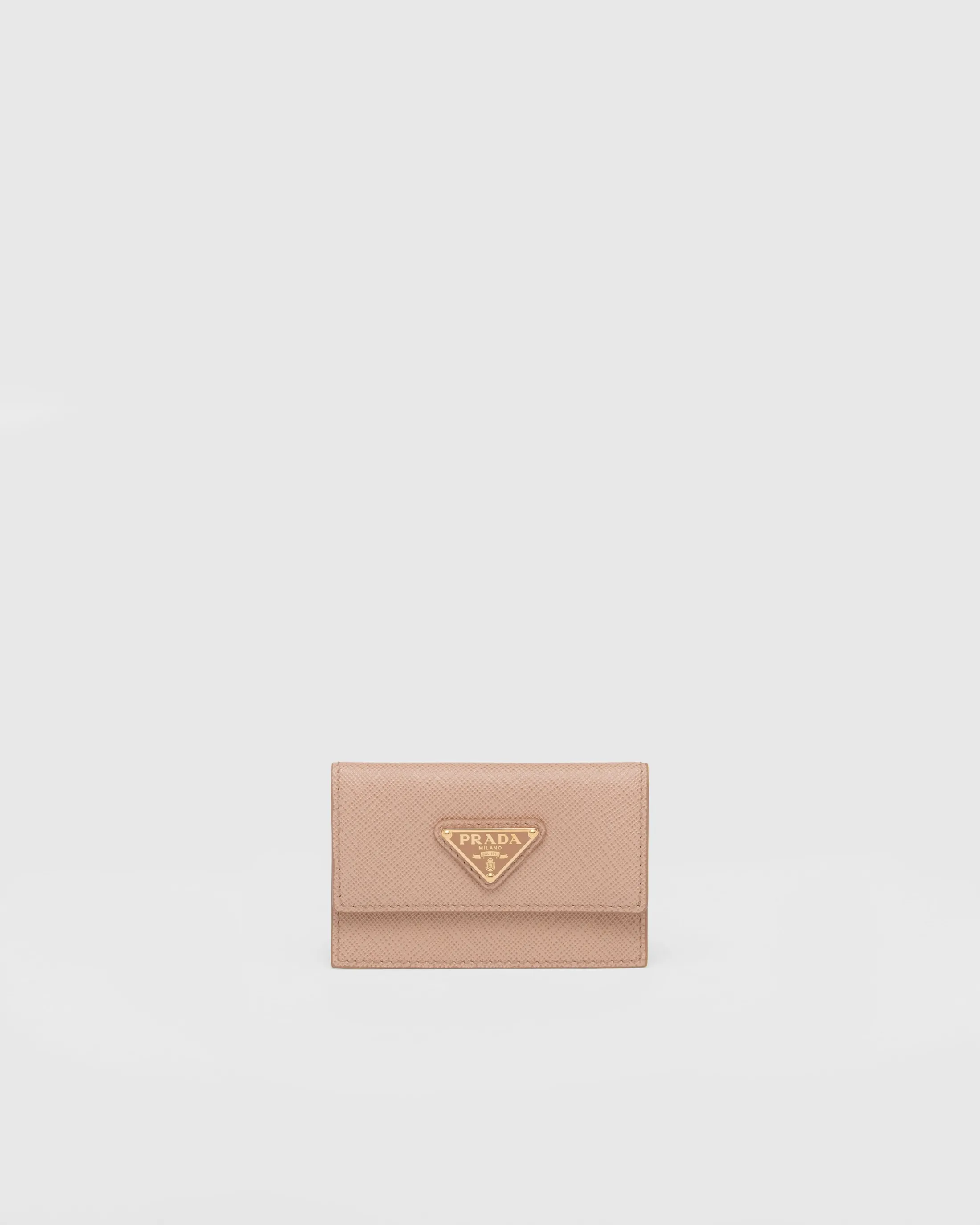 Prada Saffiano leather card holder Powderpink Flash Sale