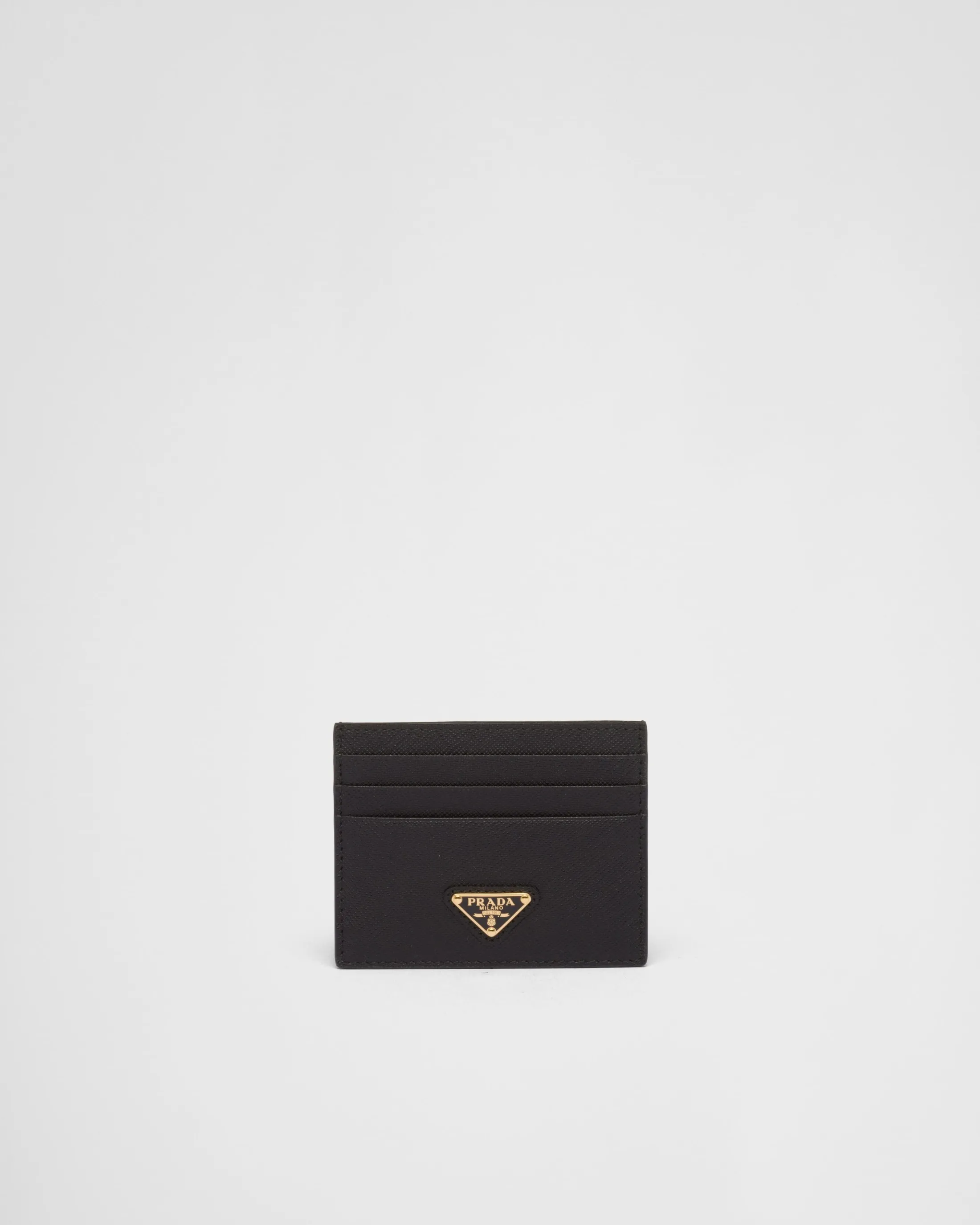 Prada Saffiano Leather Card Holder Black Best