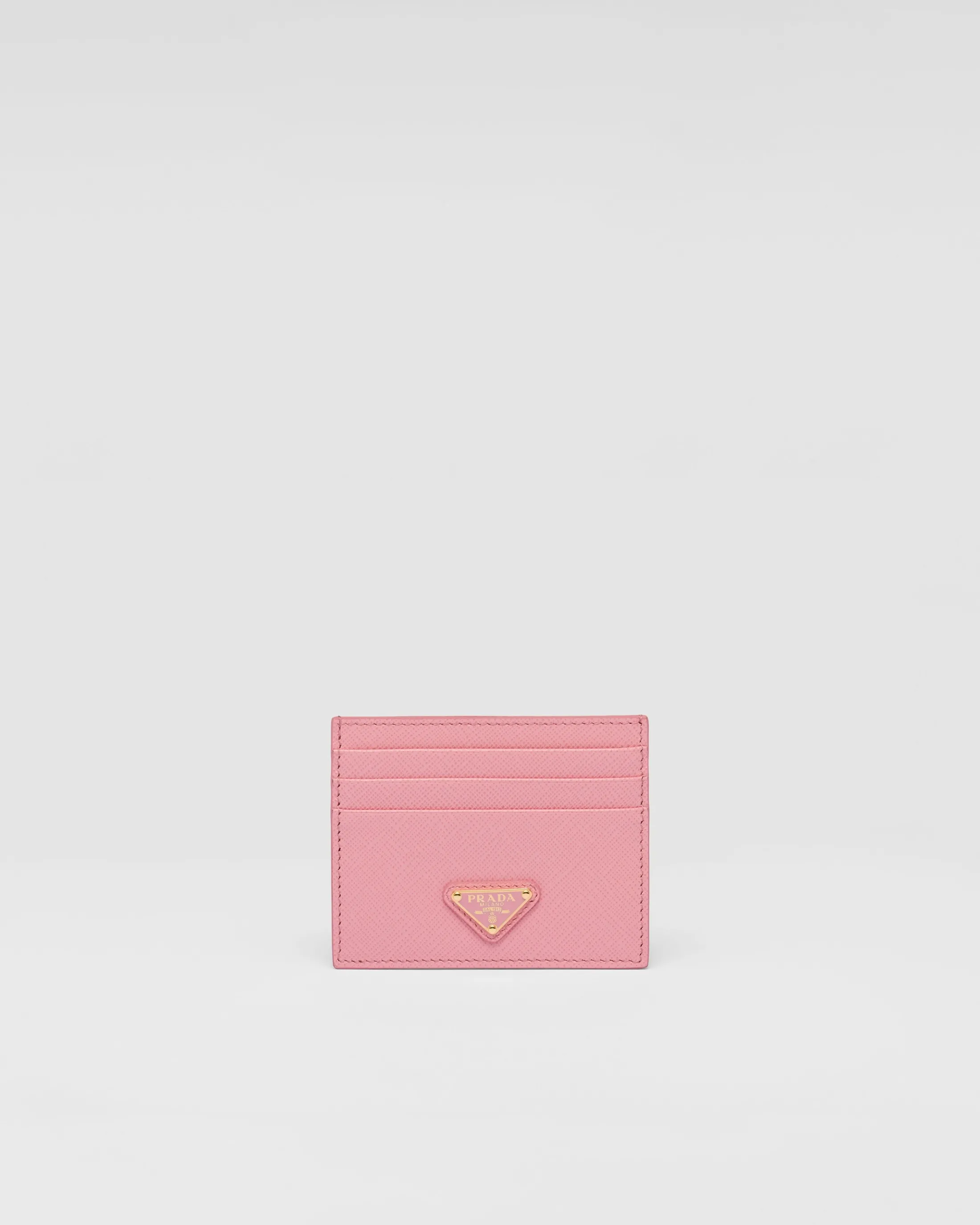 Prada Saffiano Leather Card Holder Petalpink Fashion