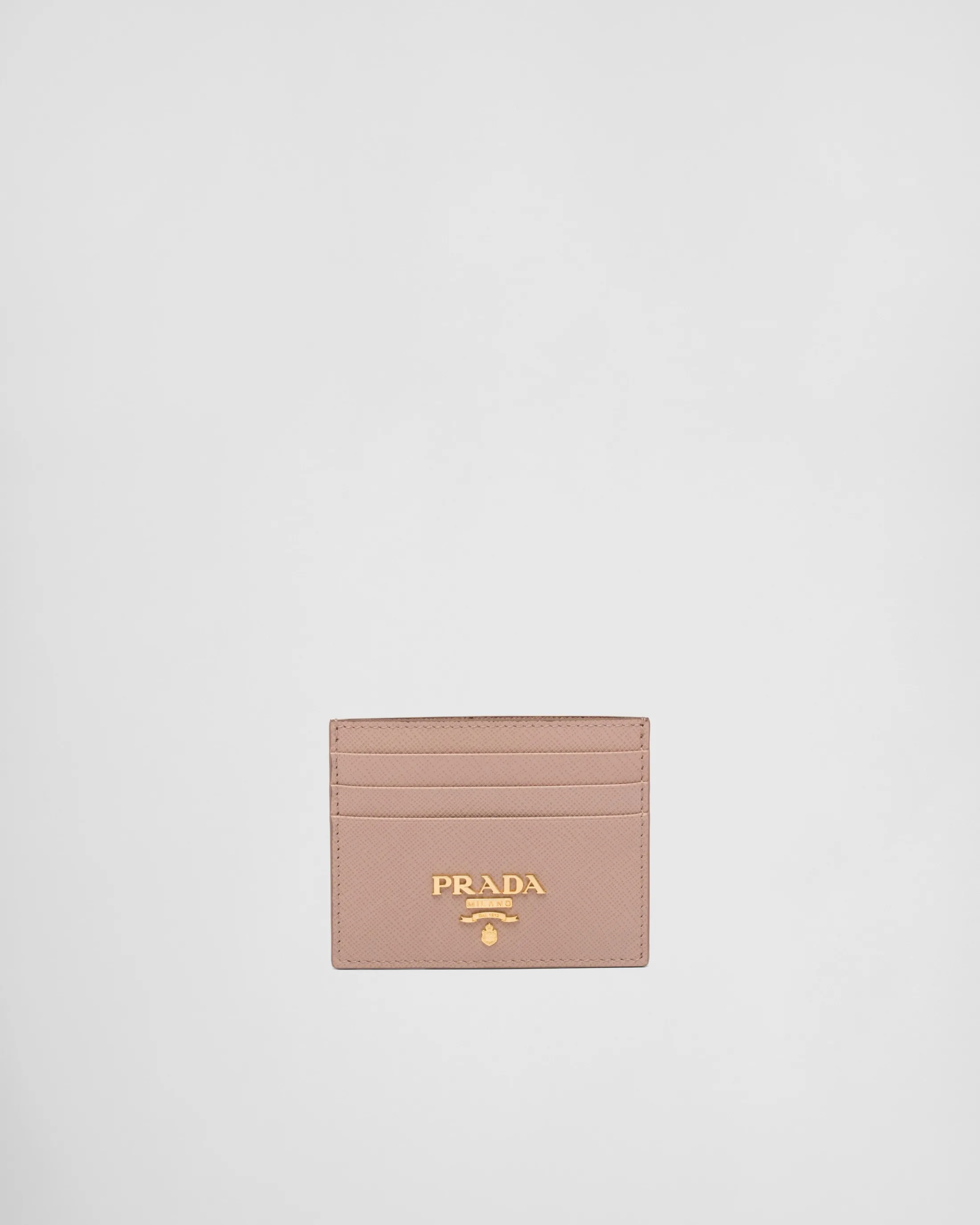 Prada Saffiano Leather Card Holder Powderpink Cheap