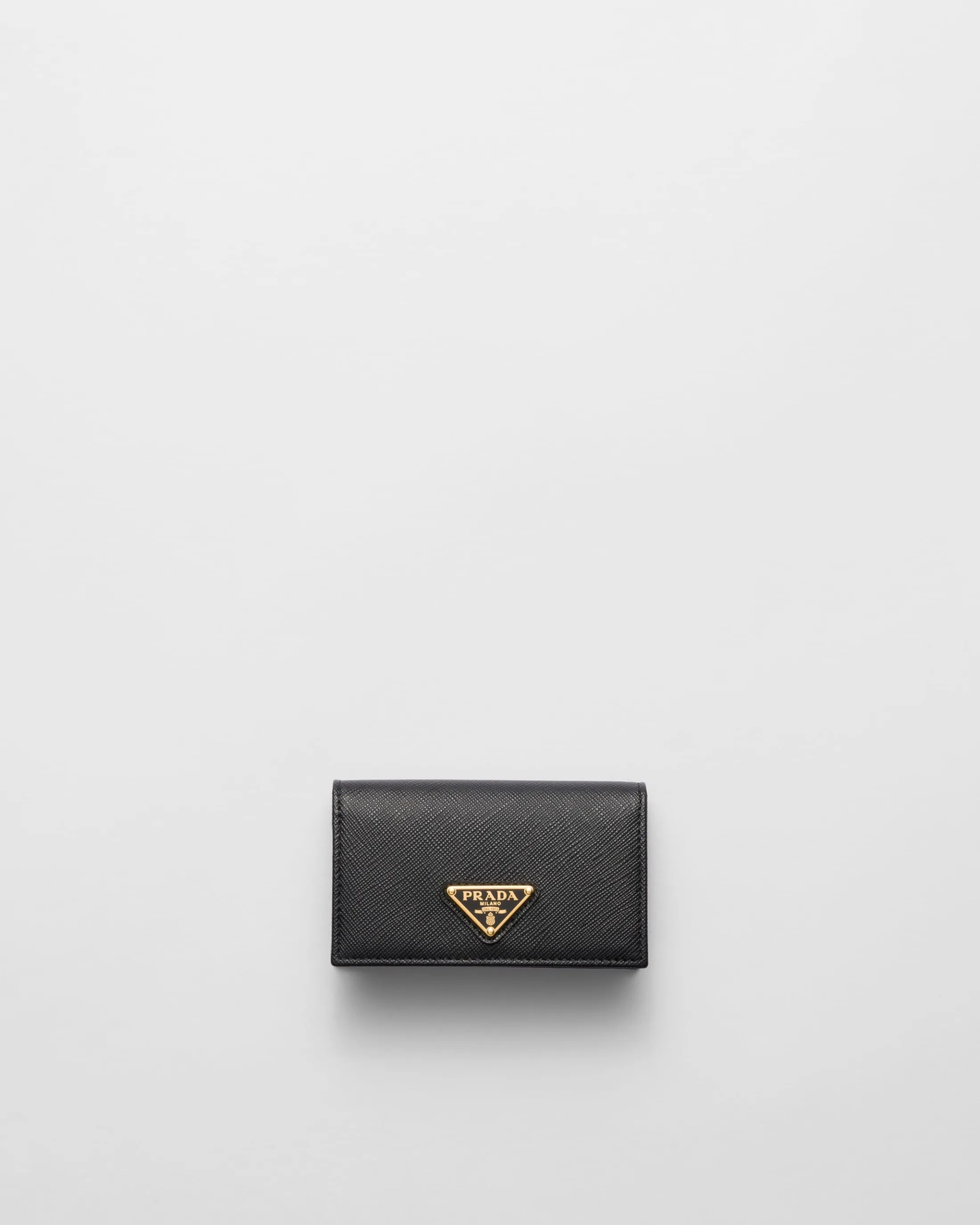 Prada Saffiano leather card holder Black Fashion