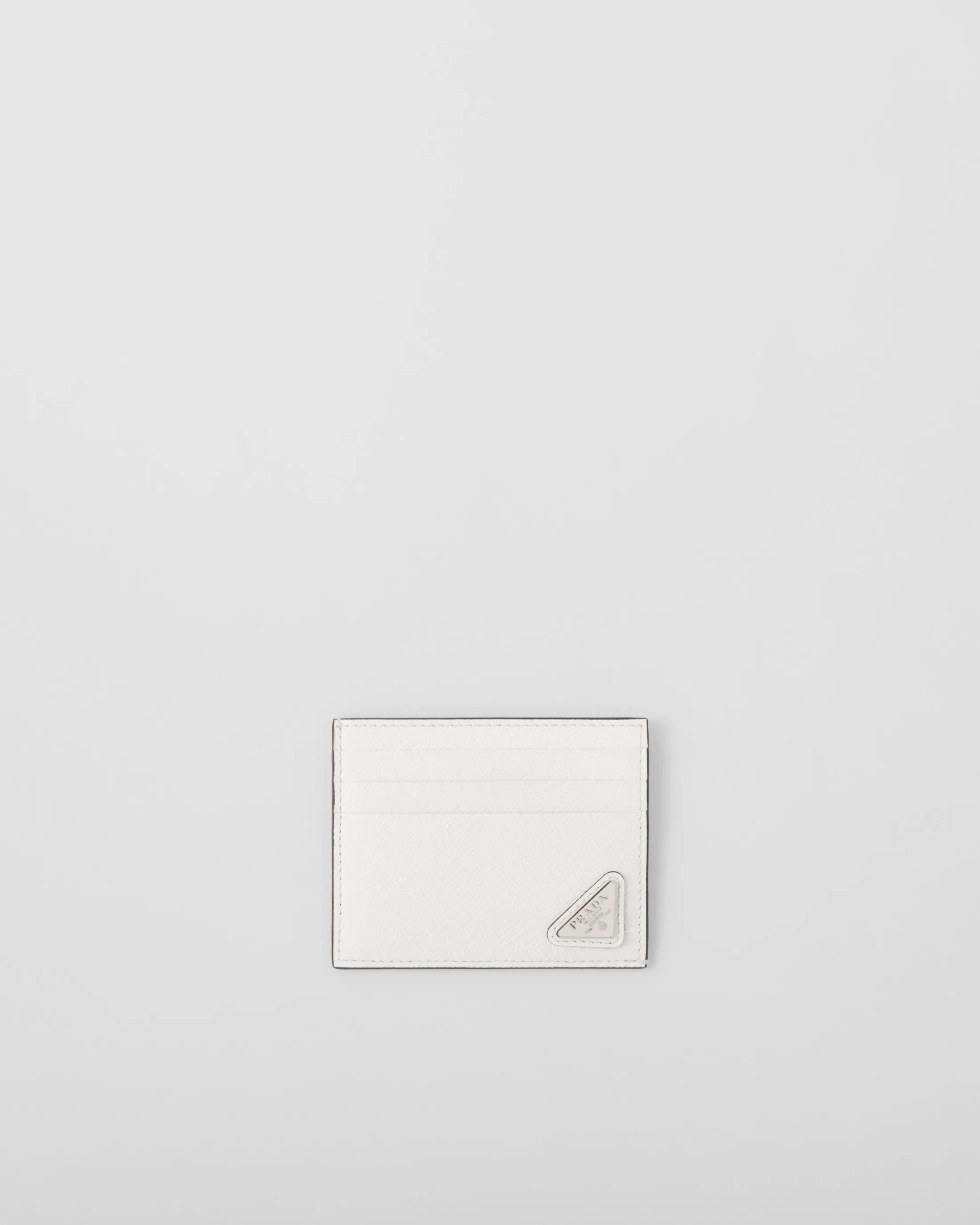 Prada Saffiano leather card holder White Shop