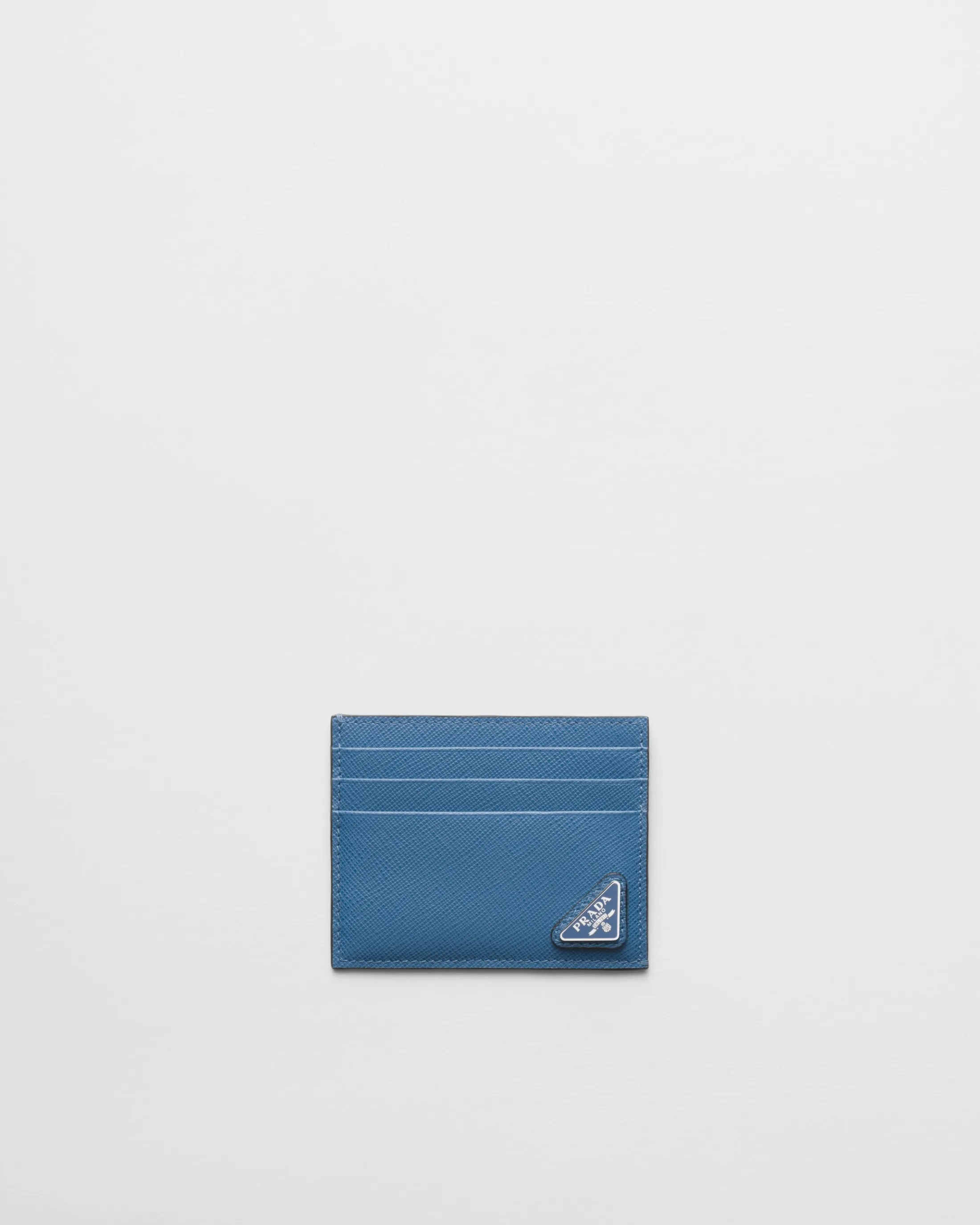 Prada Saffiano leather card holder Aviatorblue New