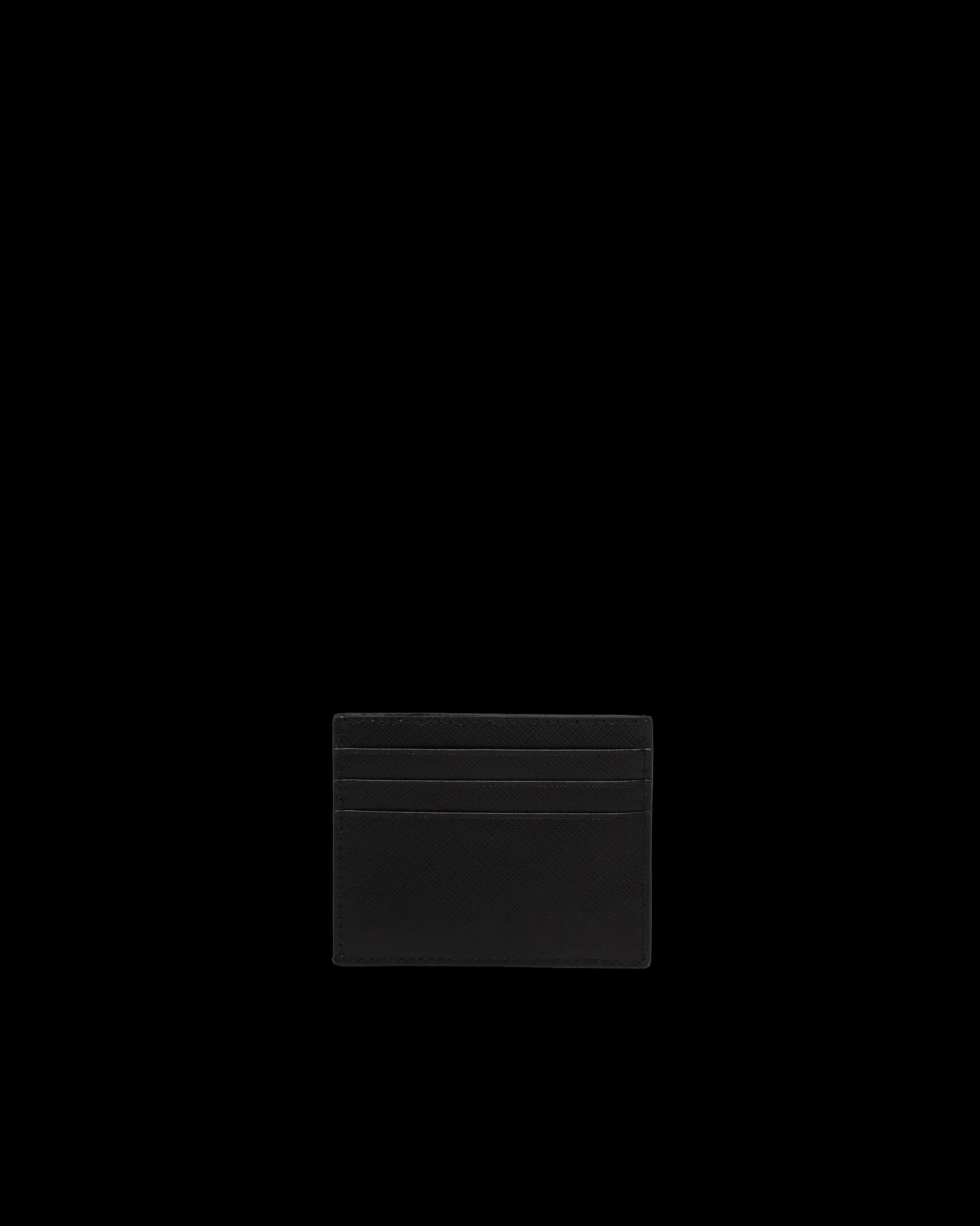 Prada Saffiano Leather Card Holder Black Clearance