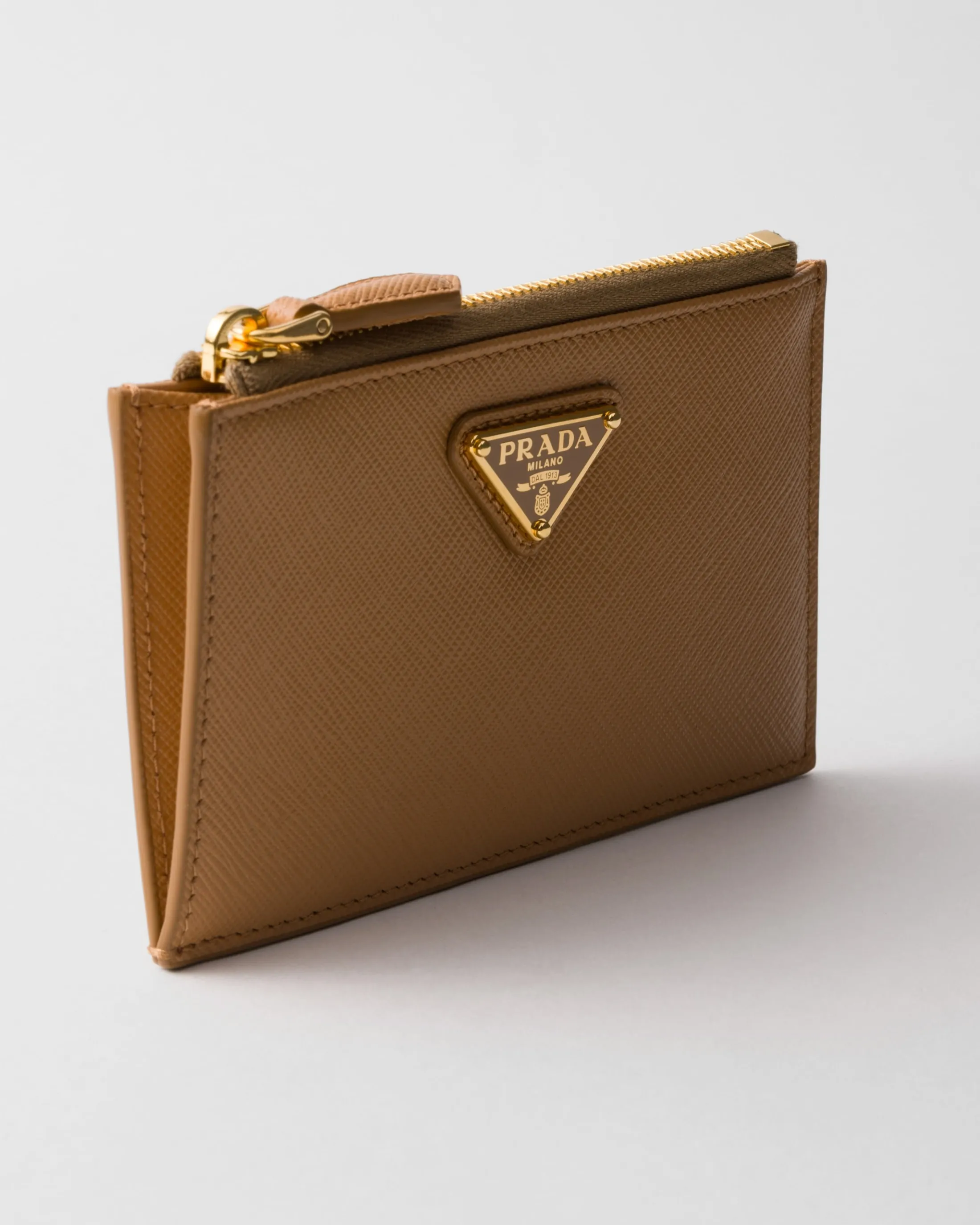 Prada Saffiano leather card holder Natural Fashion