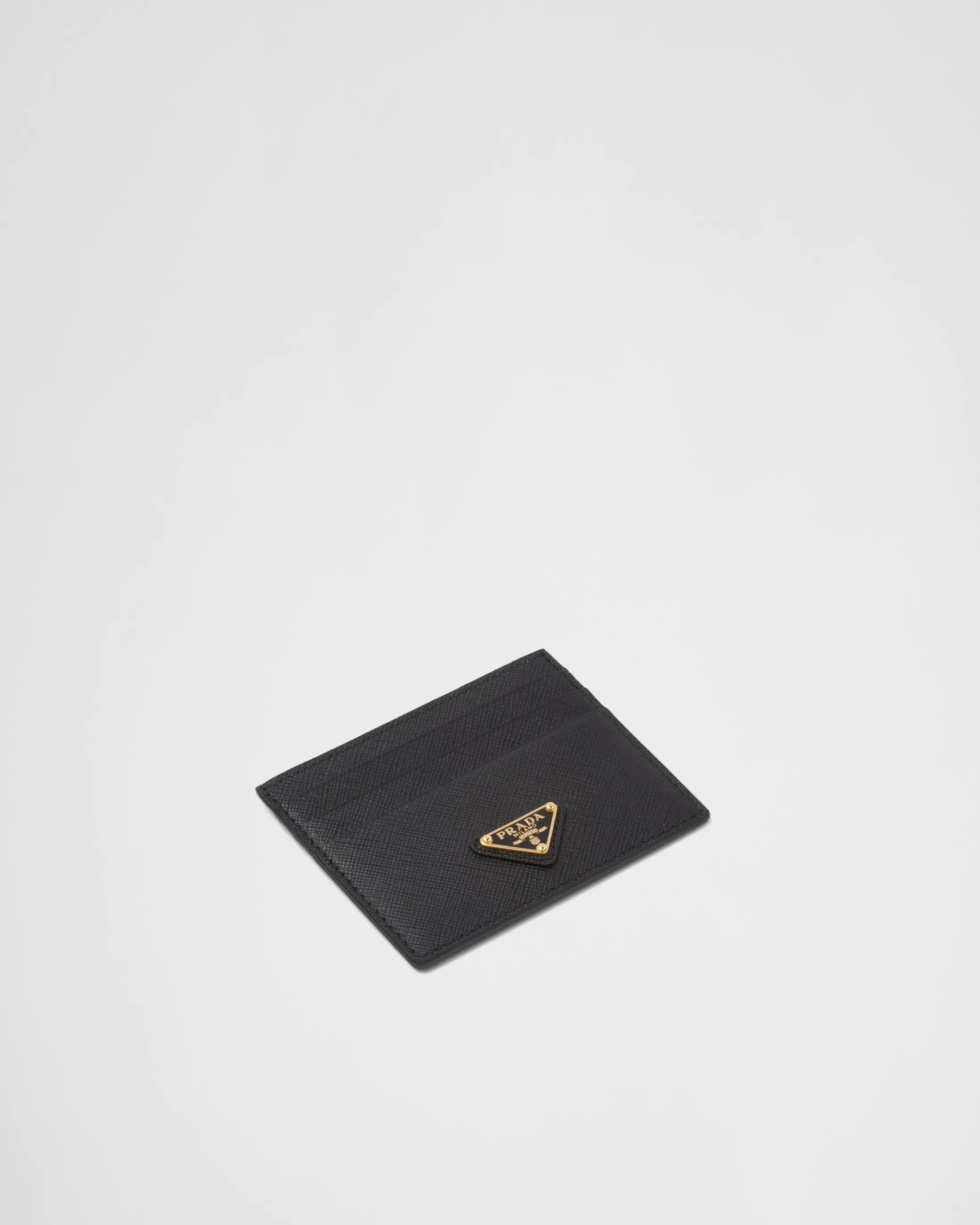 Prada Saffiano Leather Card Holder Black Best