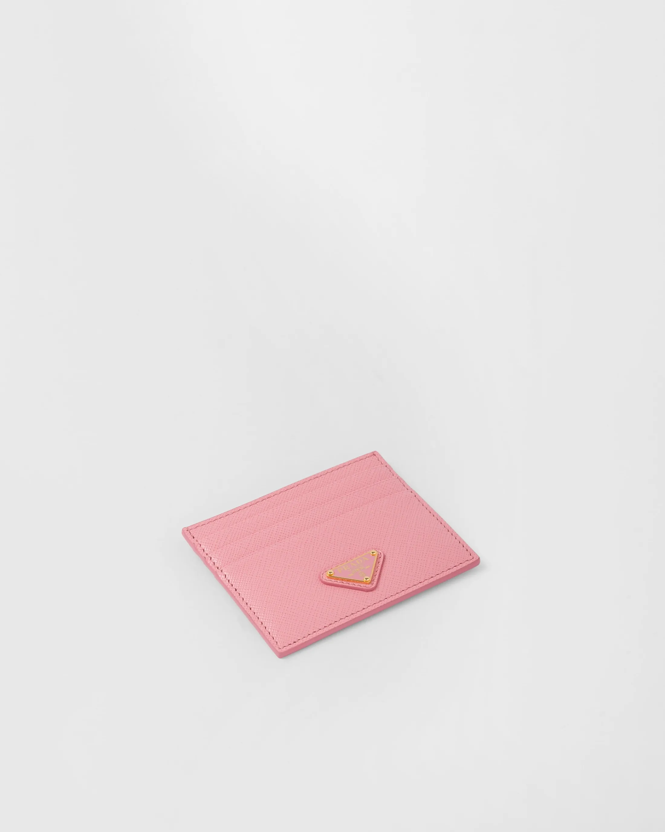 Prada Saffiano Leather Card Holder Petalpink Fashion