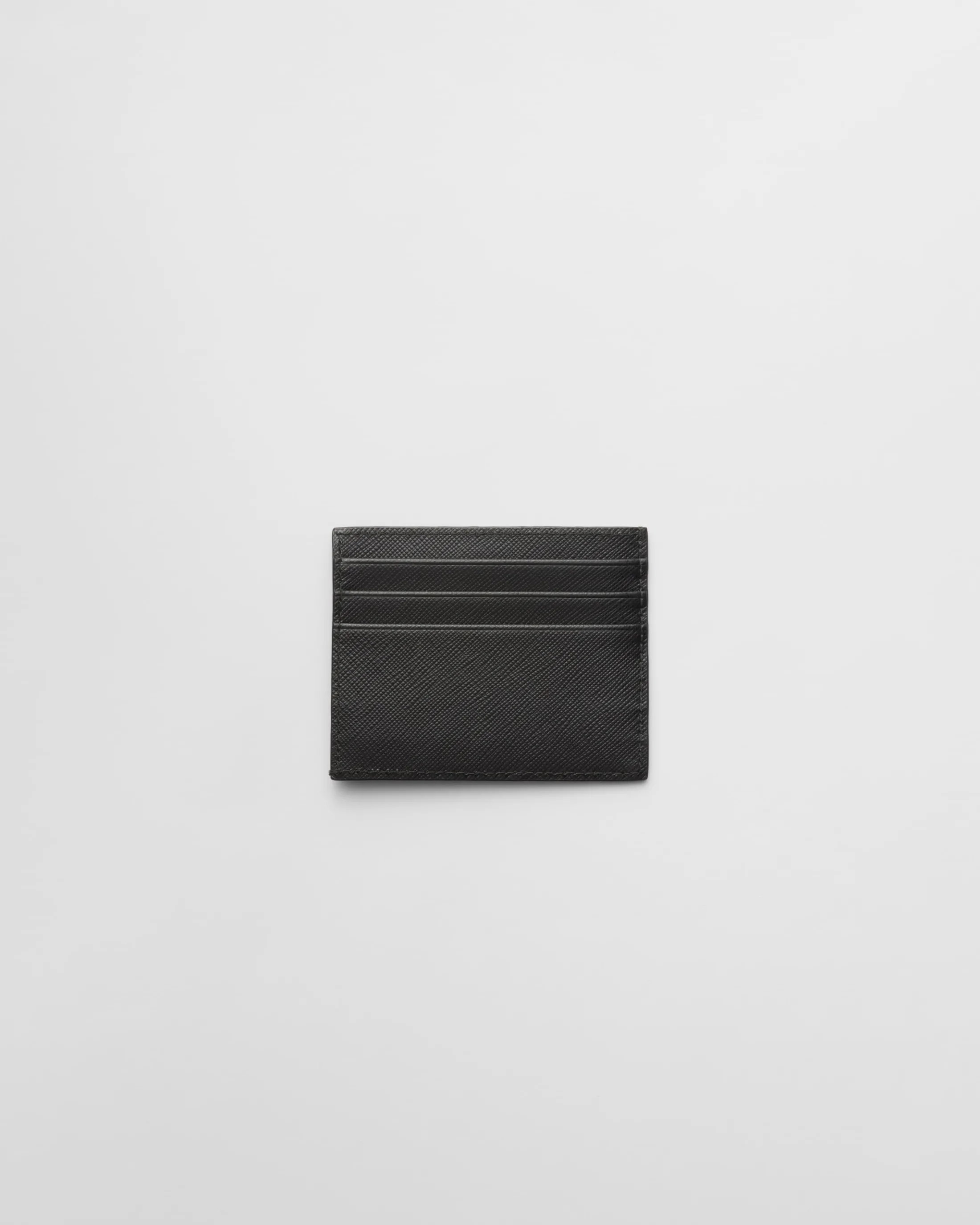 Prada Saffiano leather card holder Black Online