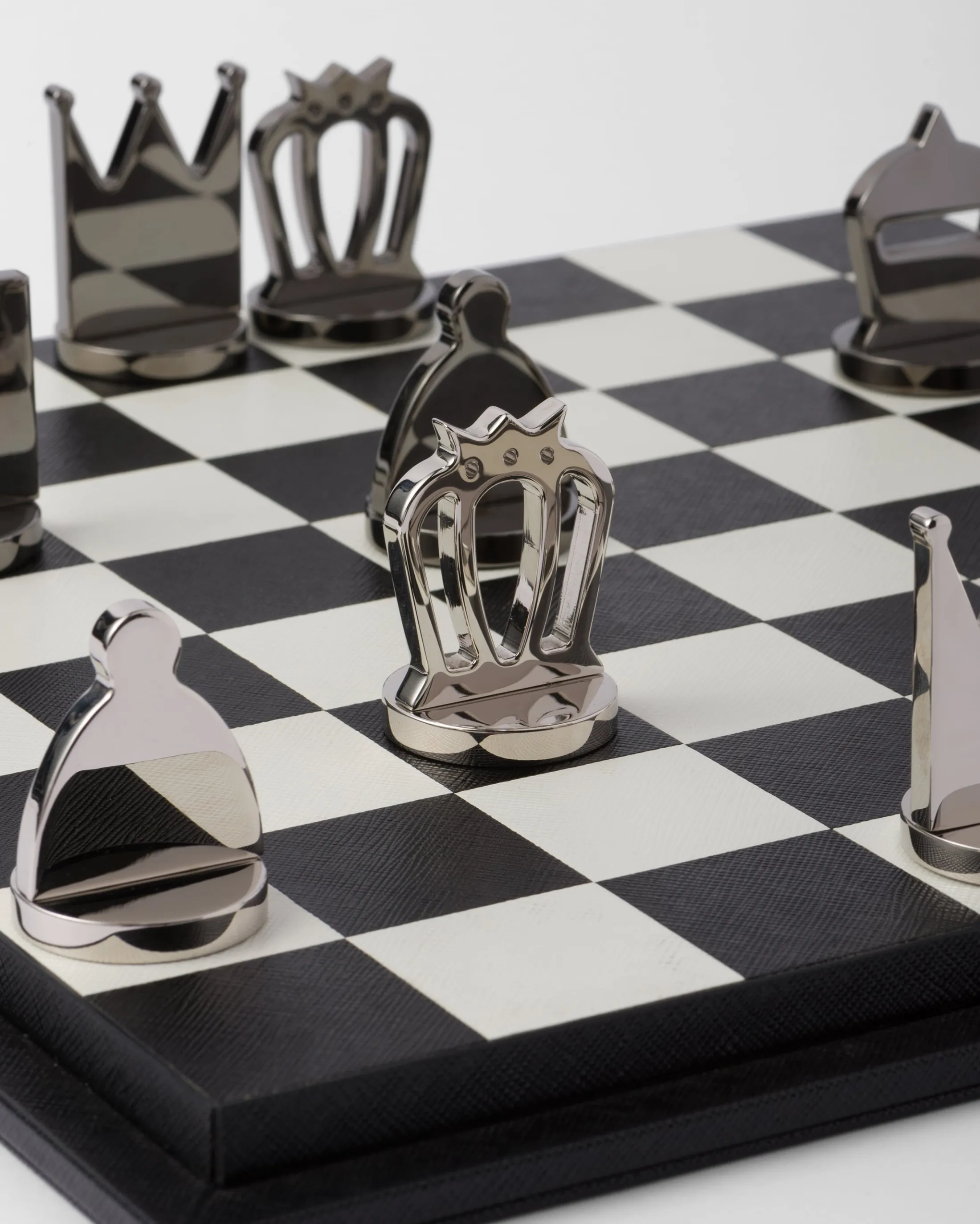 Prada Saffiano leather chess set Black Discount