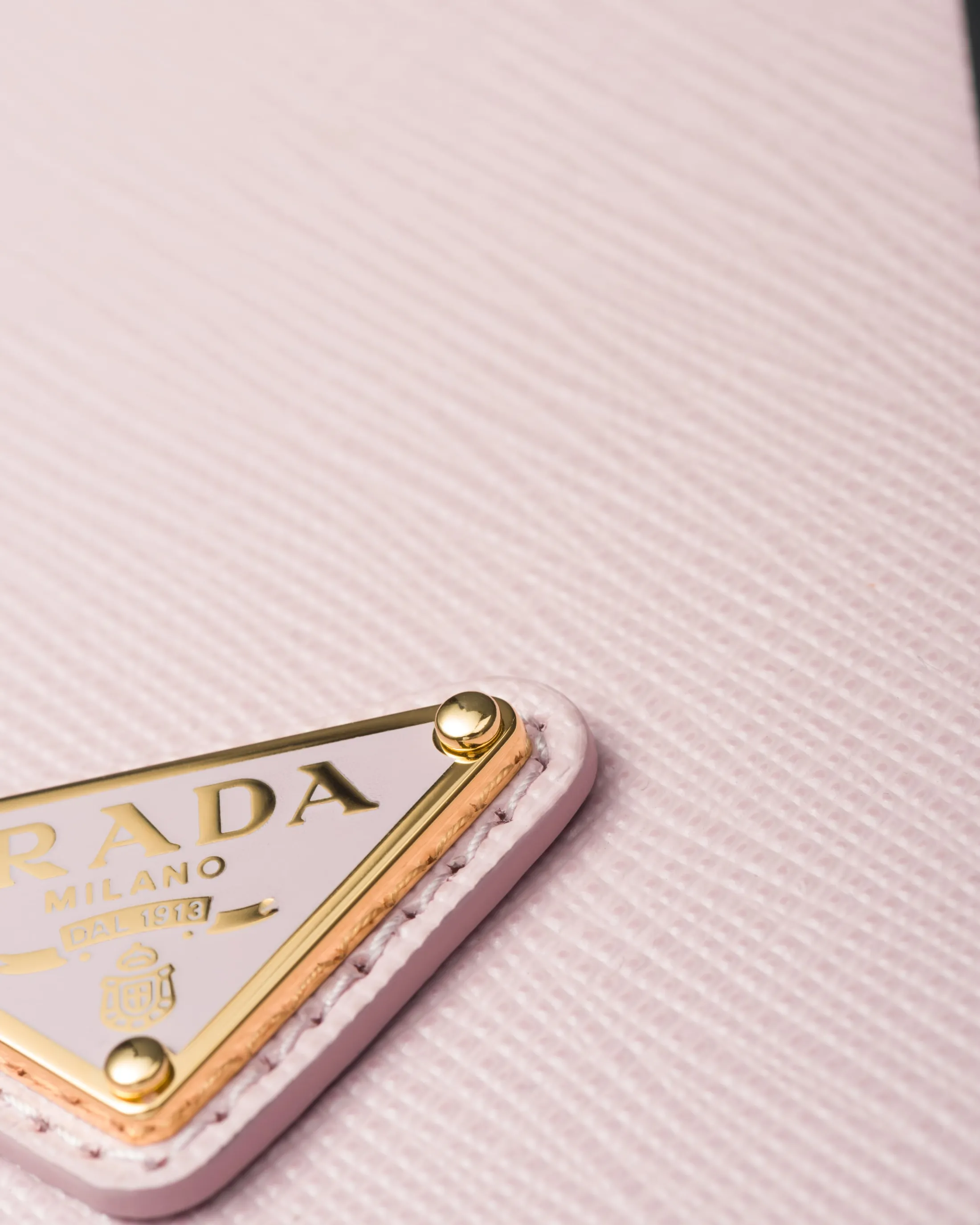 Prada Saffiano leather cover for iPhone 15 Pro Max Alabasterpink Outlet