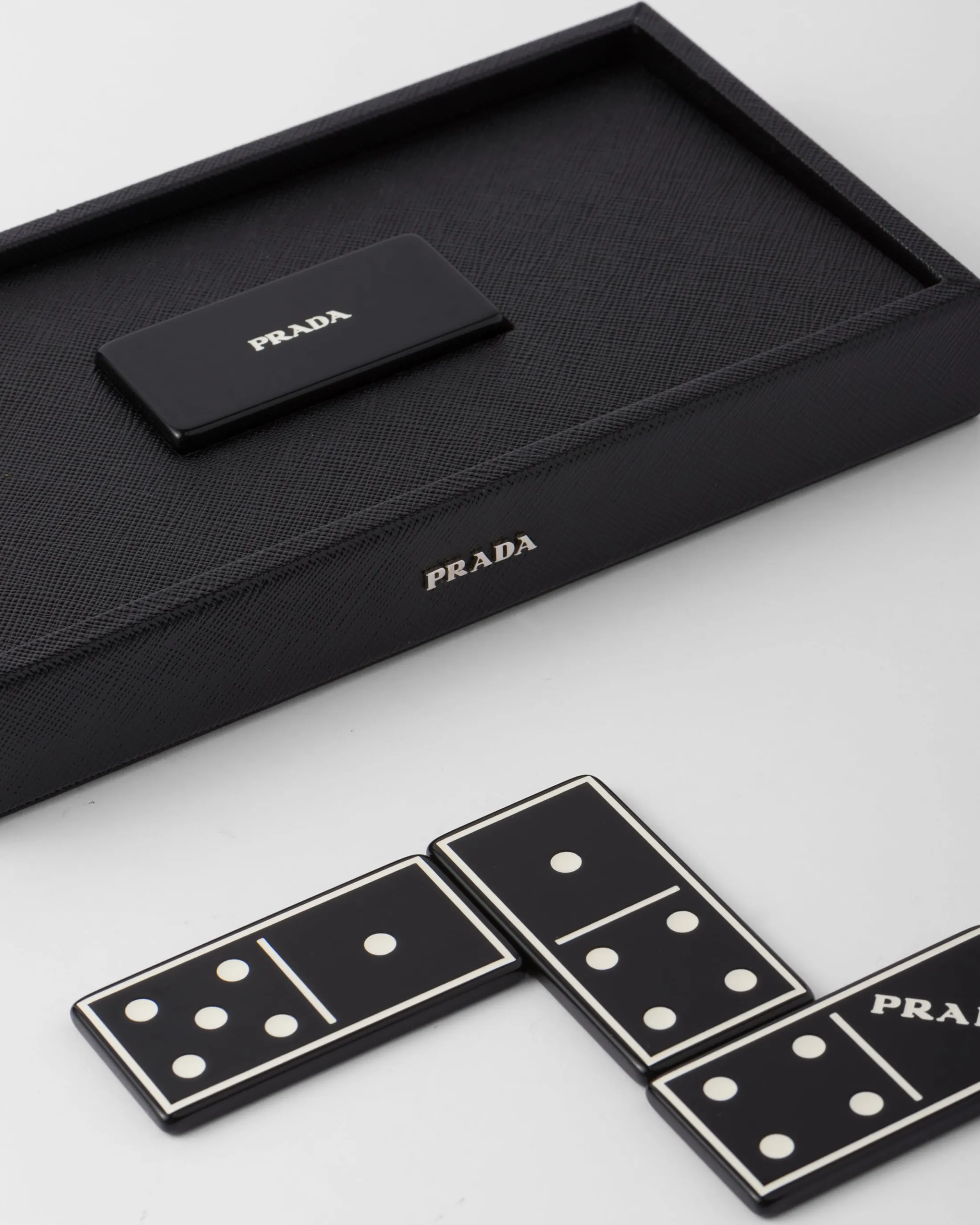 Prada Saffiano leather Dominoes set Black Sale