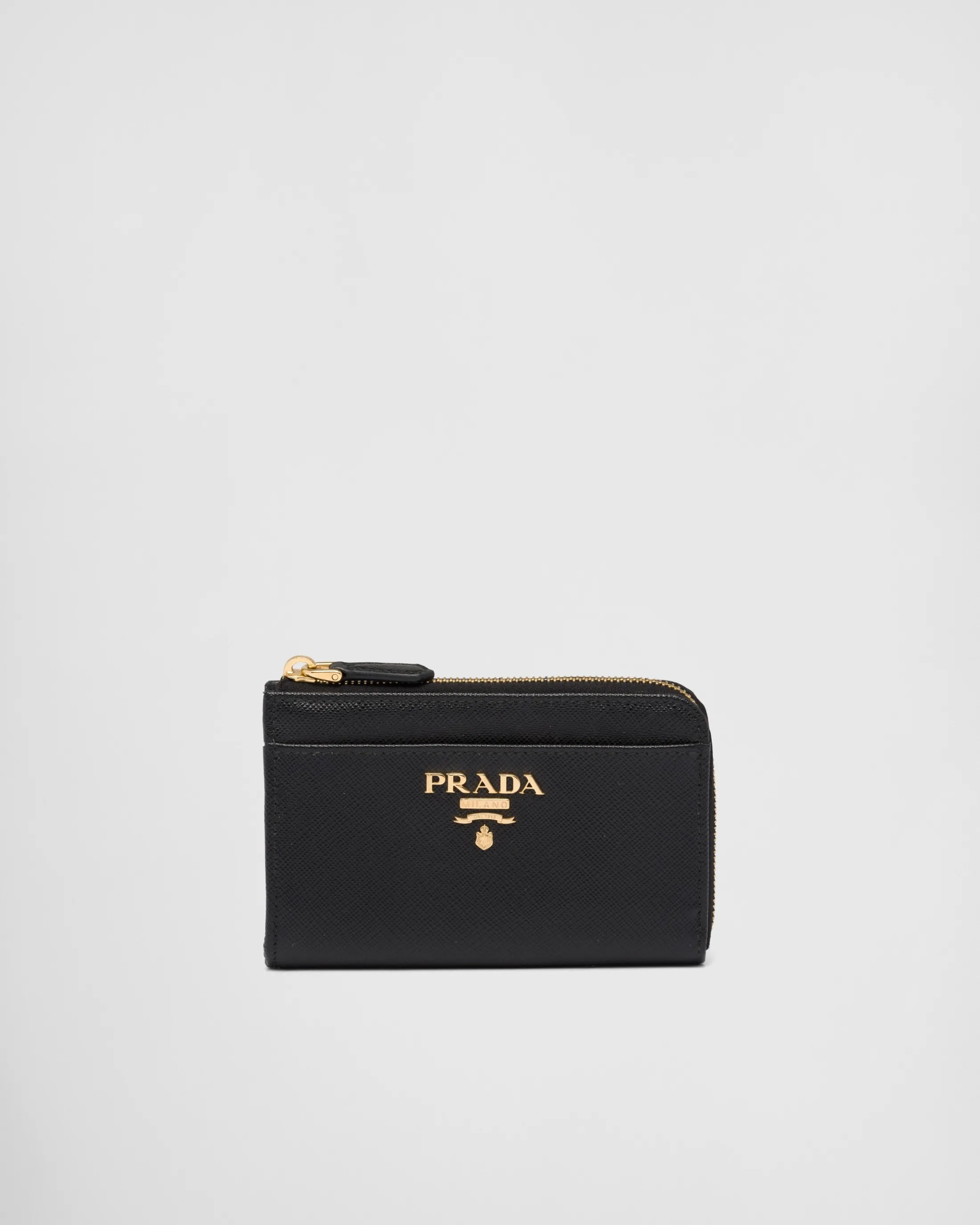 Prada Saffiano Leather Keychain Black Best