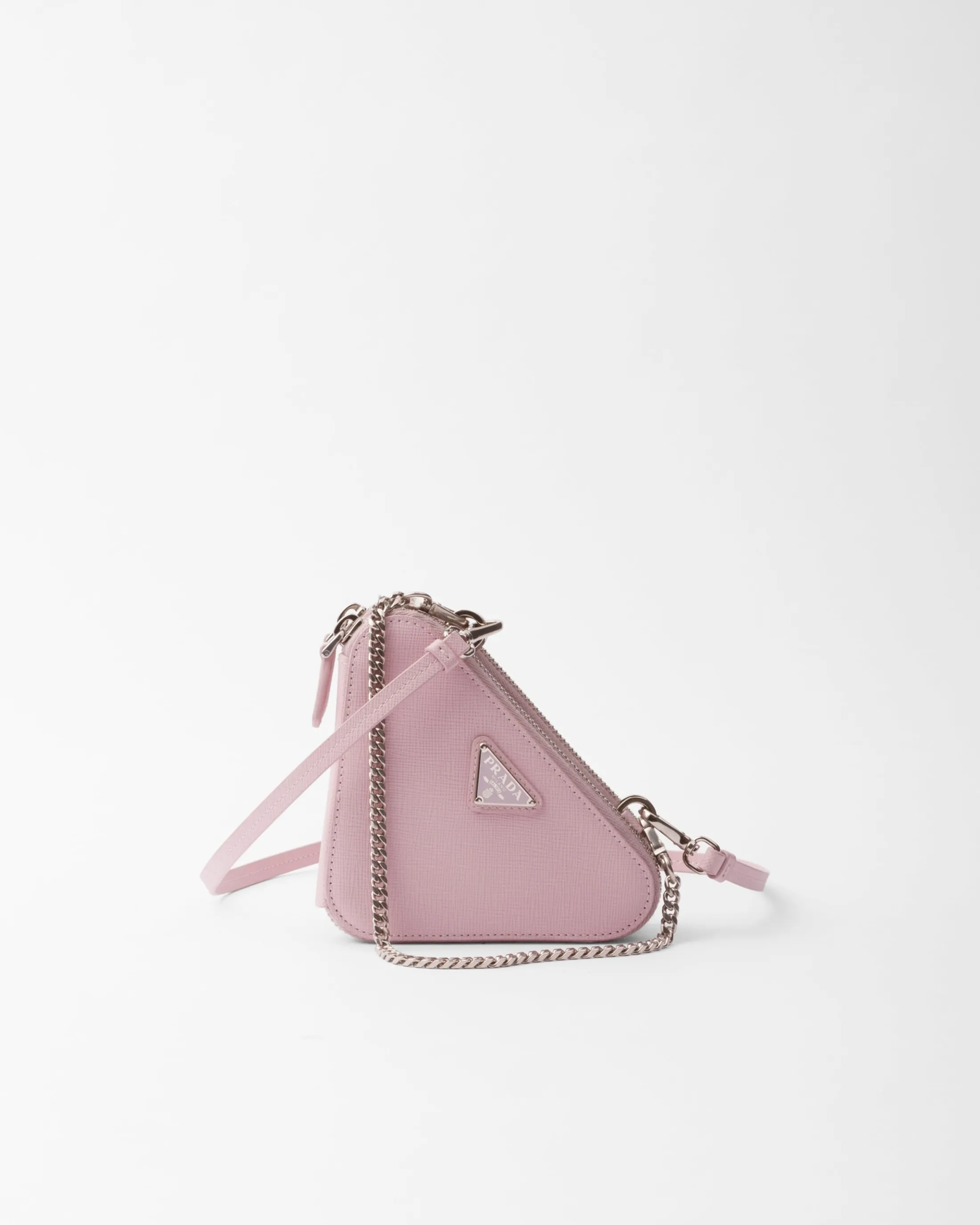 Prada Saffiano leather mini pouch Alabasterpink New