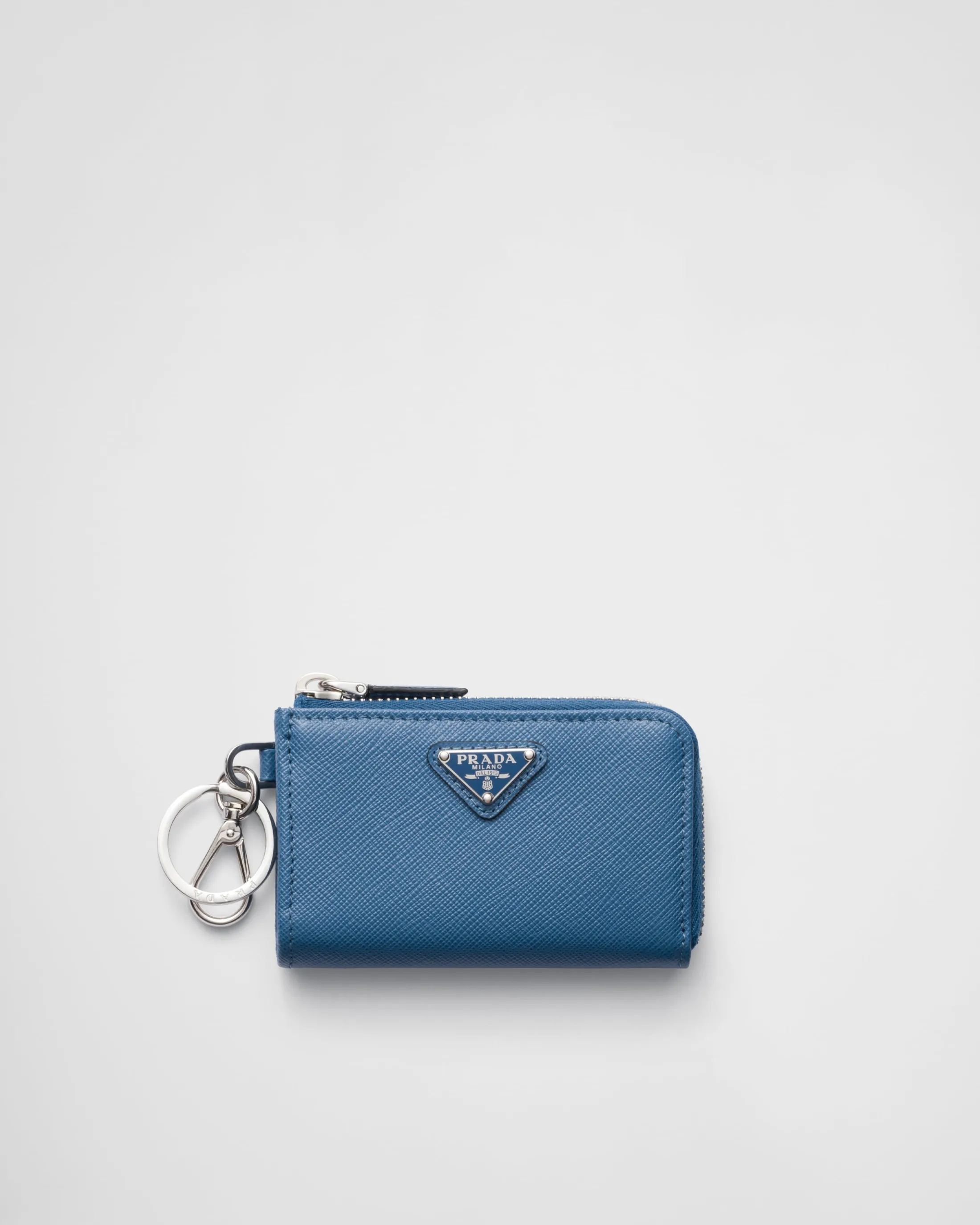 Prada Saffiano Leather Mini Pouch Aviatorblue New