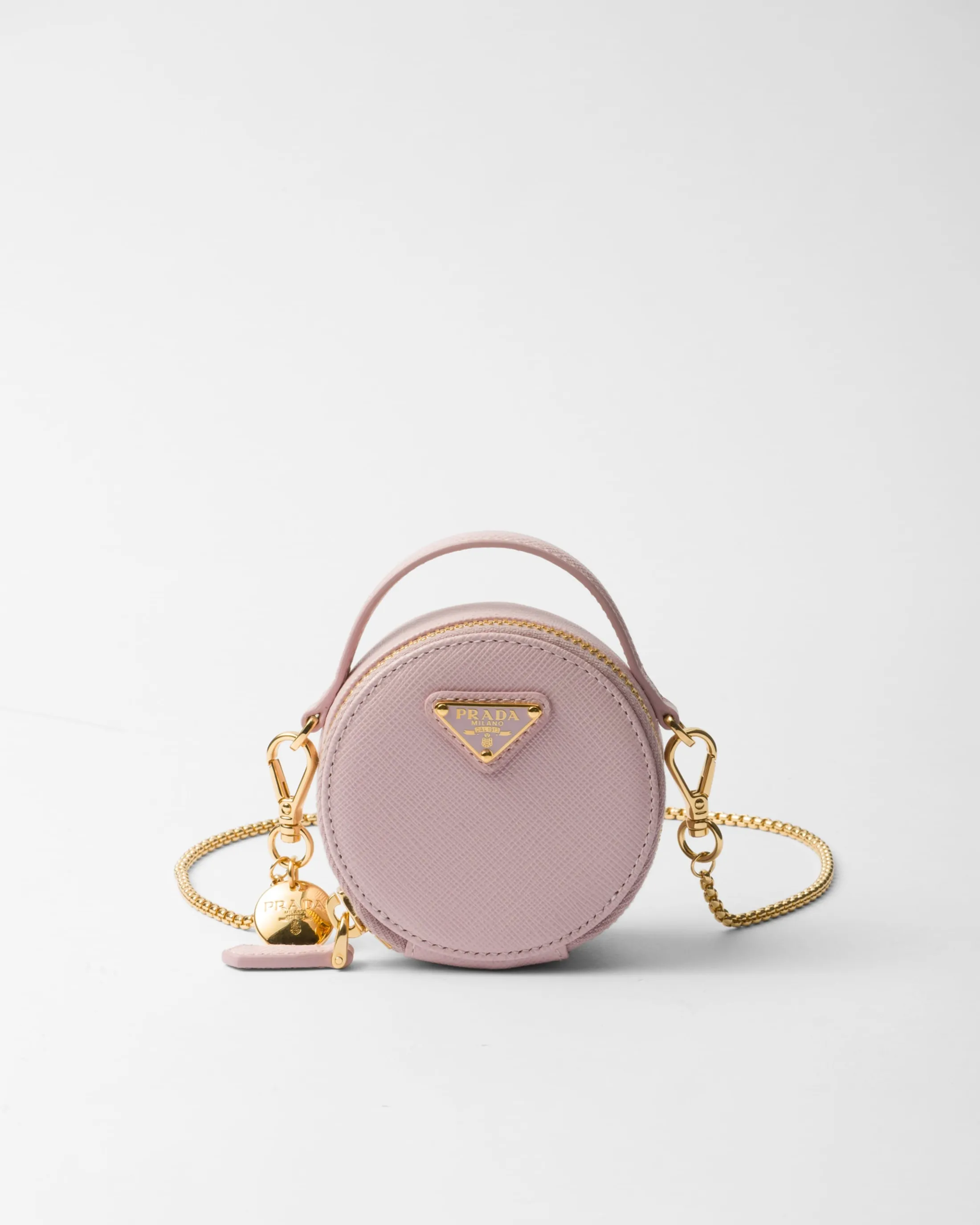 Prada Saffiano leather mini-pouch Alabasterpink Hot