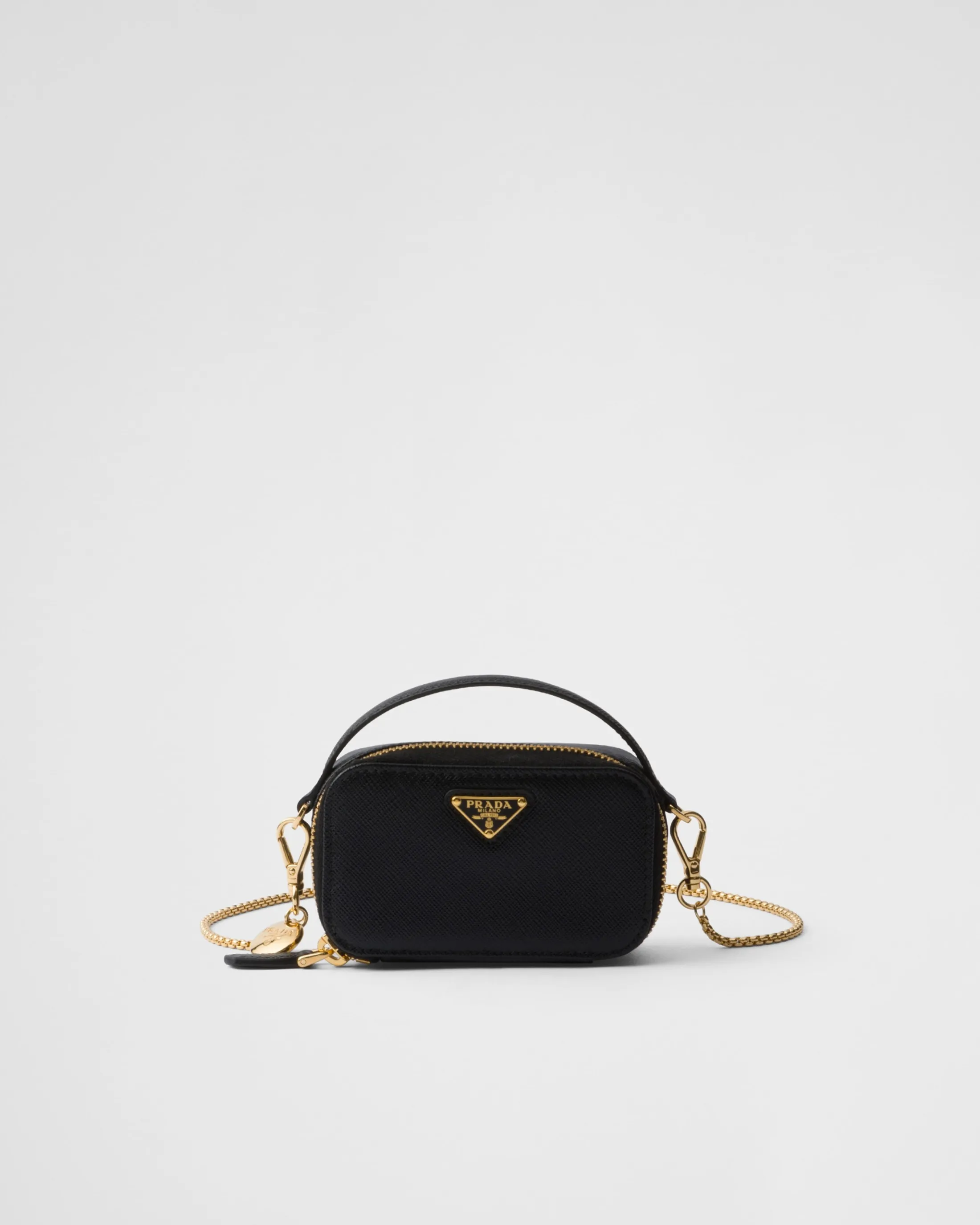 Prada Saffiano leather mini-pouch Black Discount