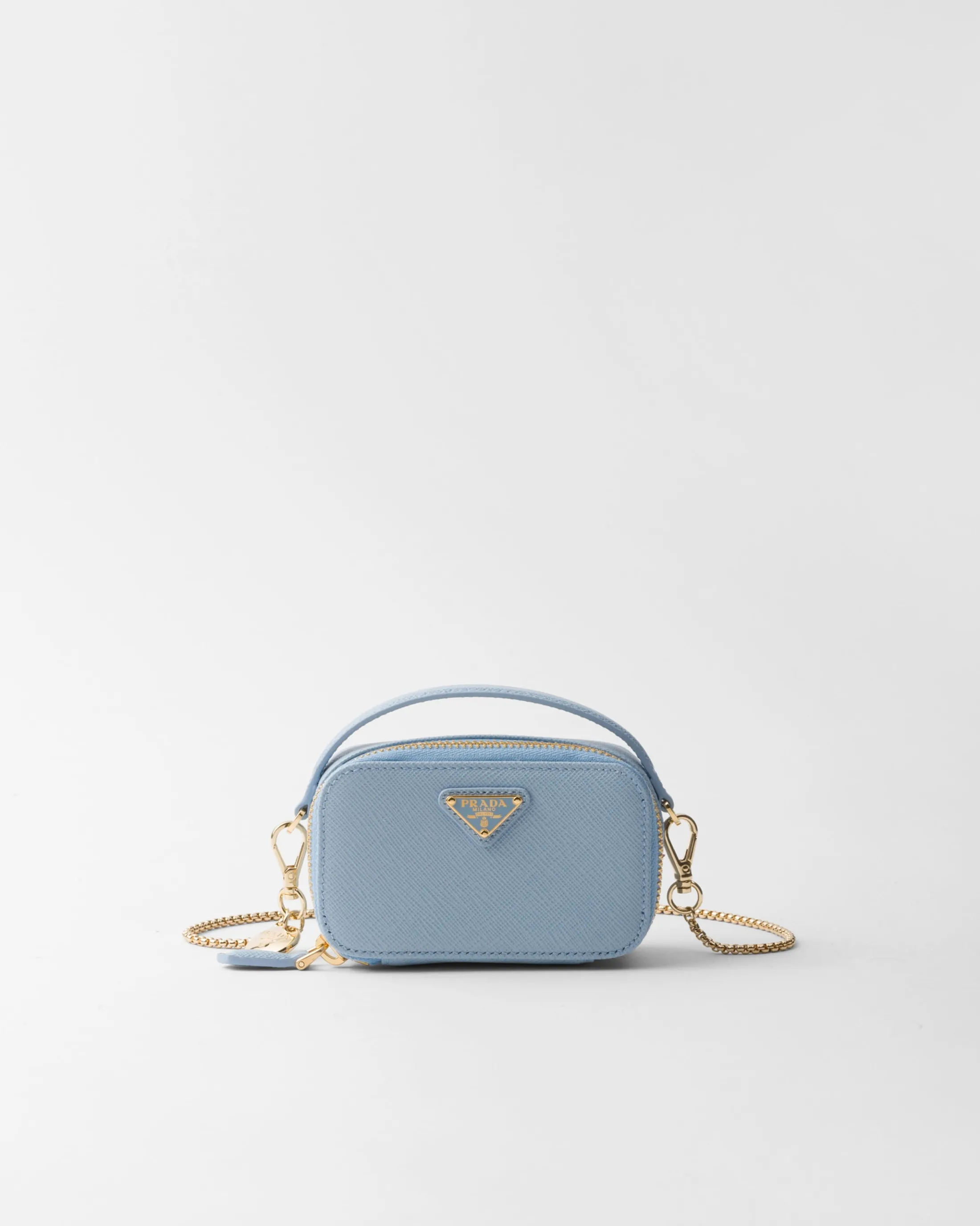 Prada Saffiano leather mini-pouch Lightblue Online