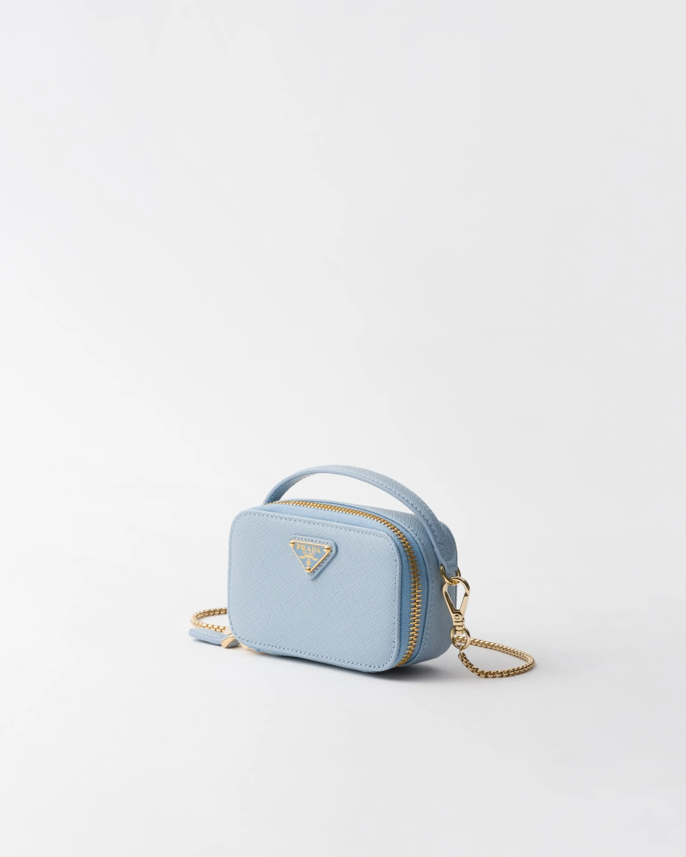 Prada Saffiano leather mini-pouch Lightblue Online