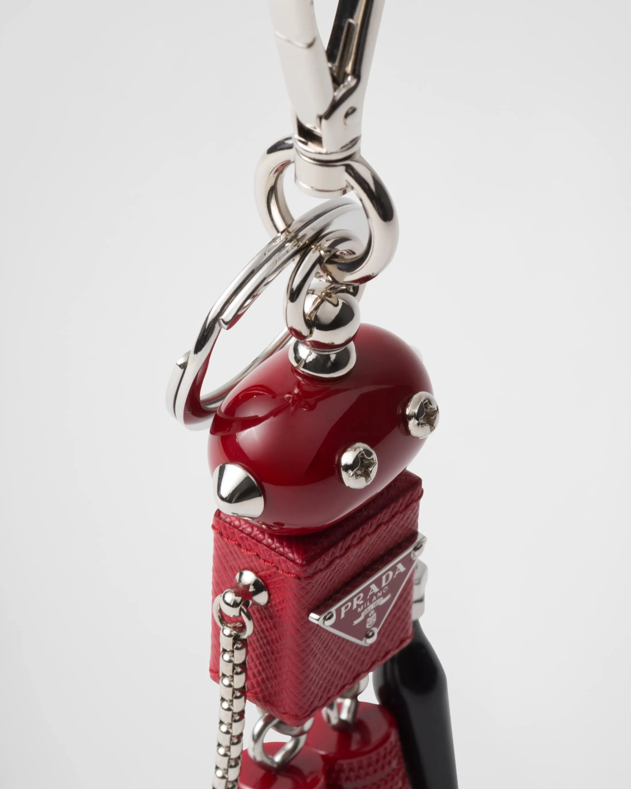 Prada Saffiano leather Robot bag charm Fieryred Shop