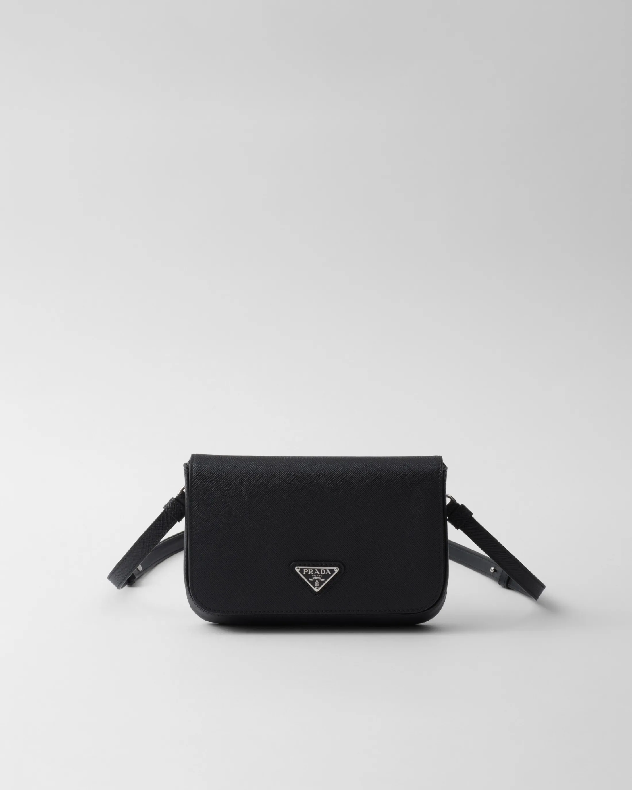 Prada Saffiano leather shoulder bag Black Best Sale