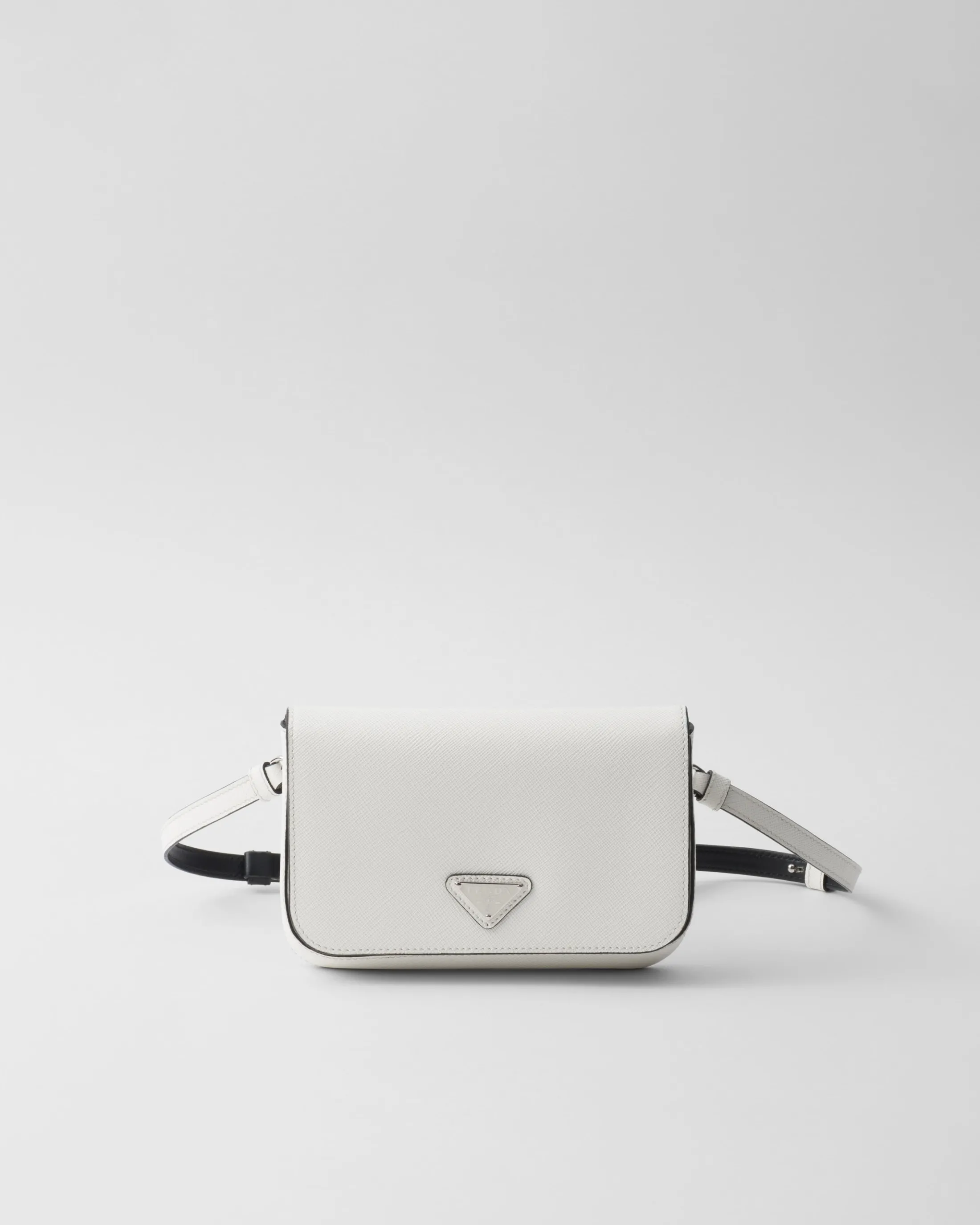 Prada Saffiano leather shoulder bag White New