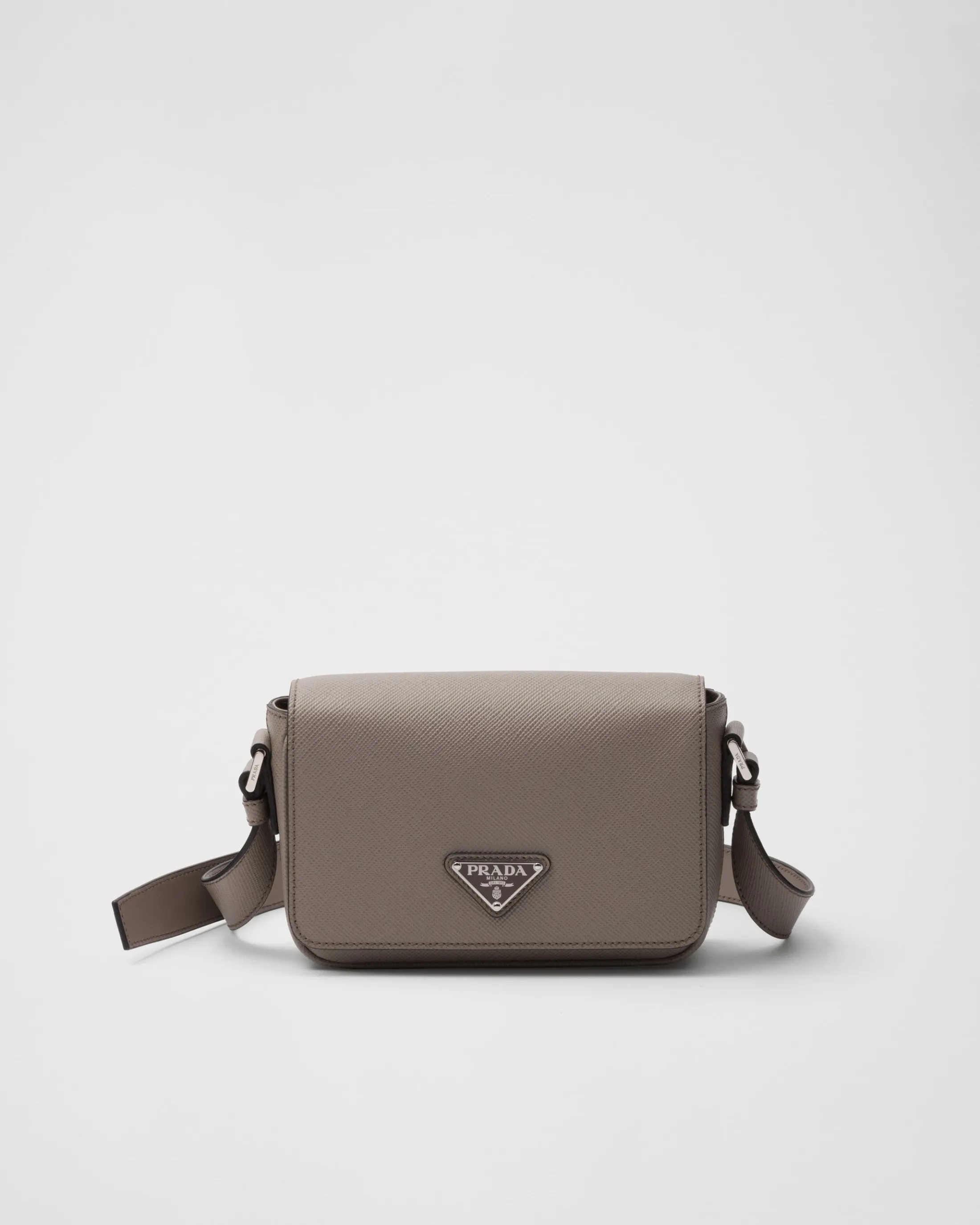 Prada Saffiano leather shoulder bag Claygrey Best Sale