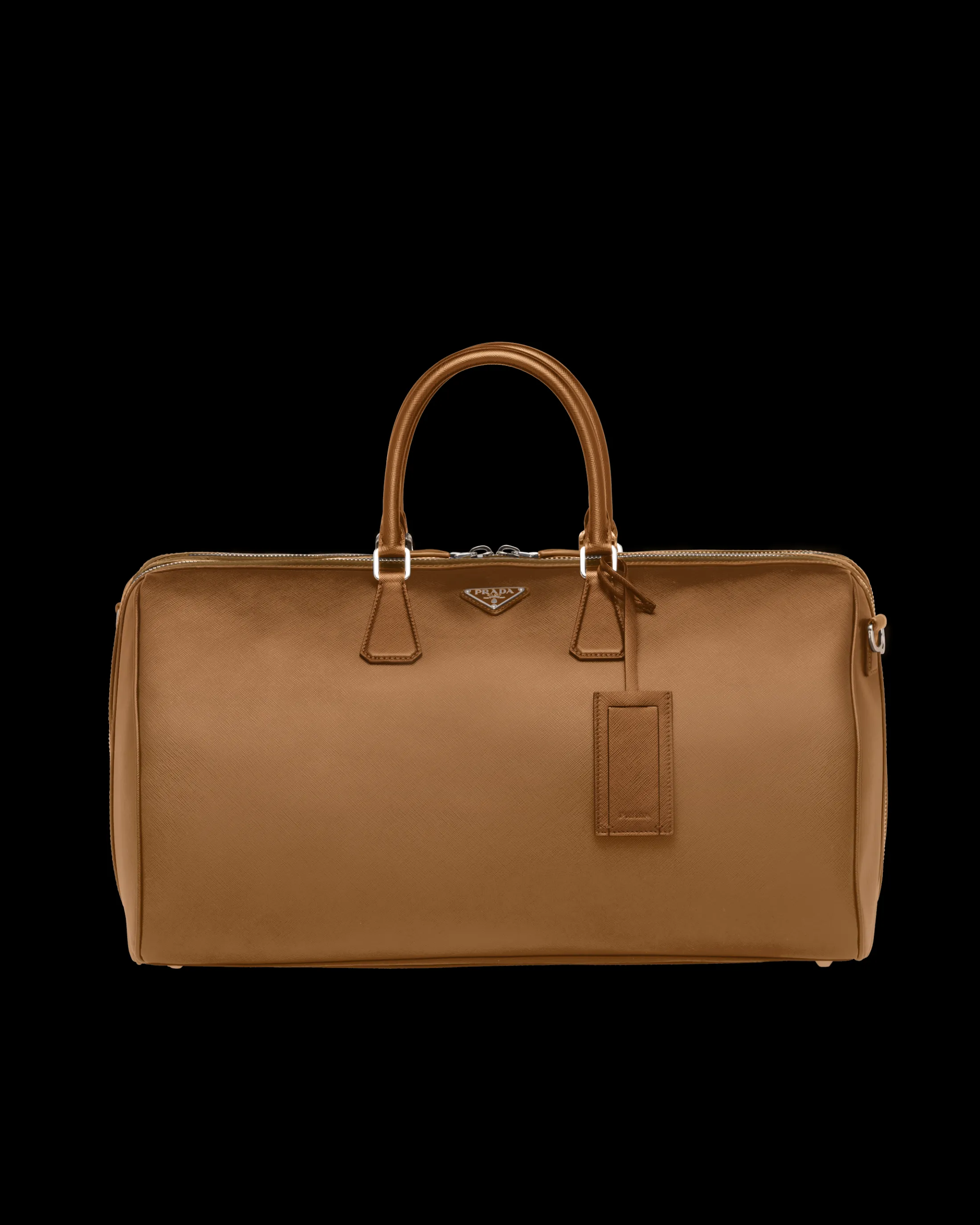 Prada Saffiano Leather Travel Bag Cinnamon Best