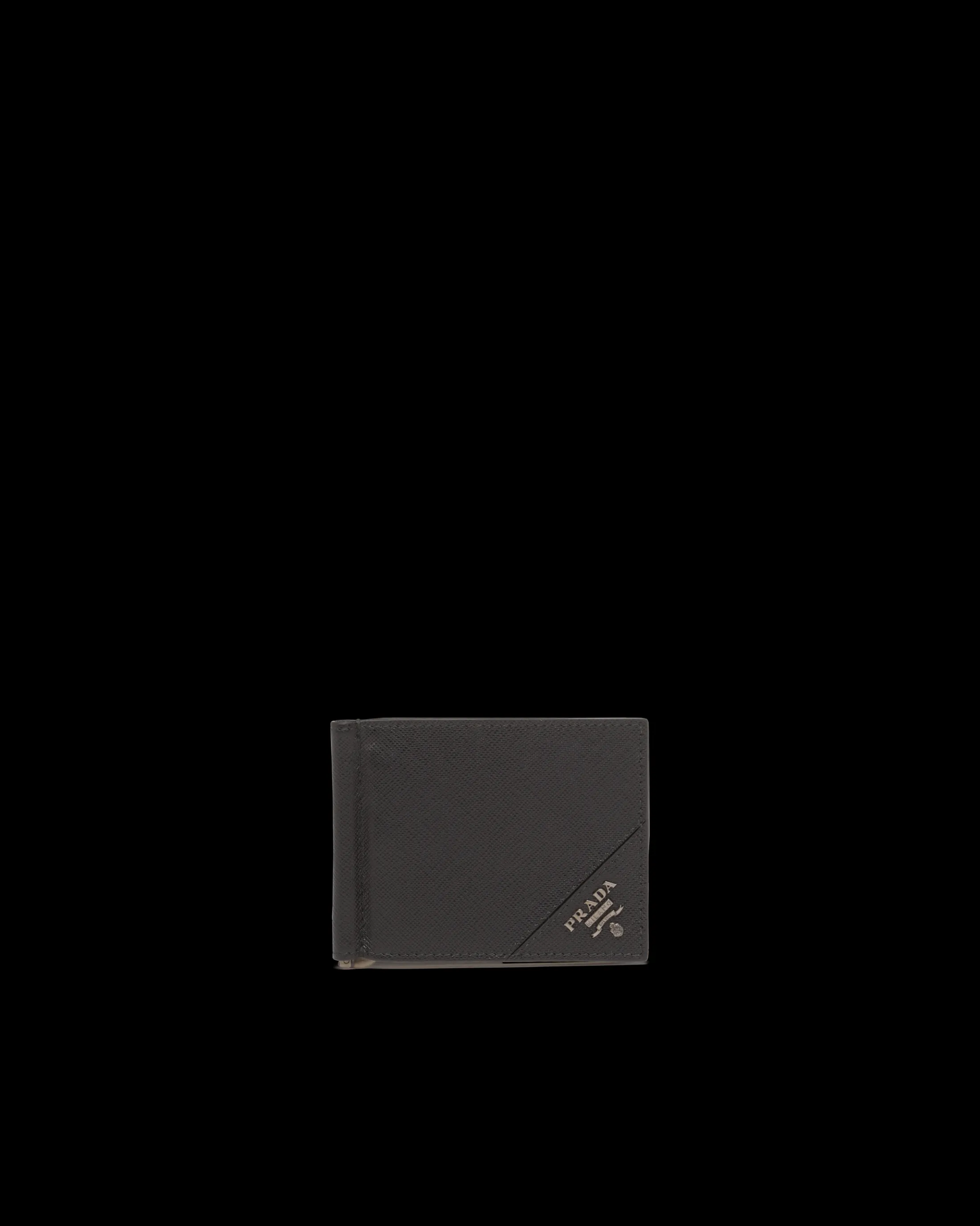 Prada Saffiano Leather Wallet Black Discount