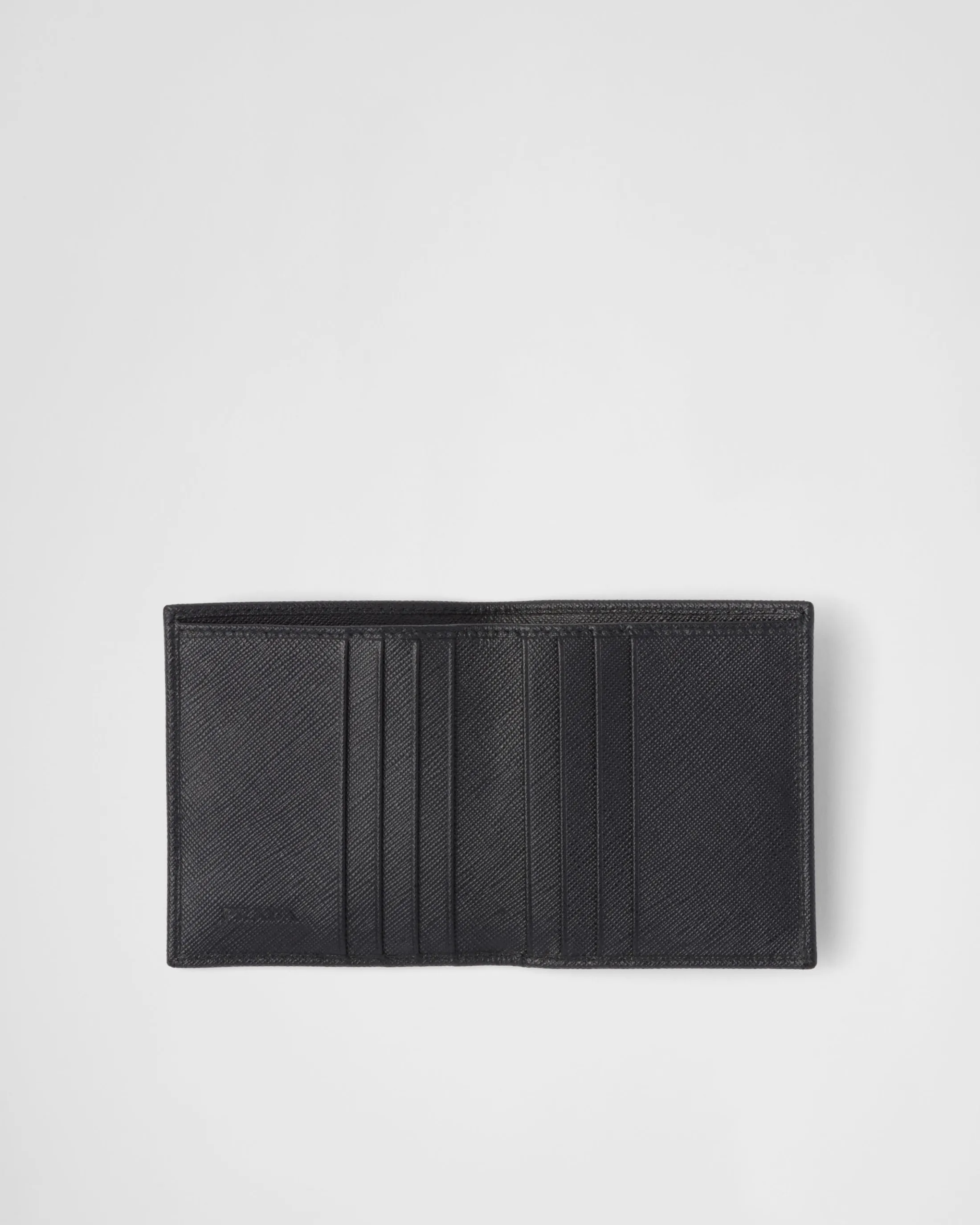 Prada Saffiano leather wallet Black Shop