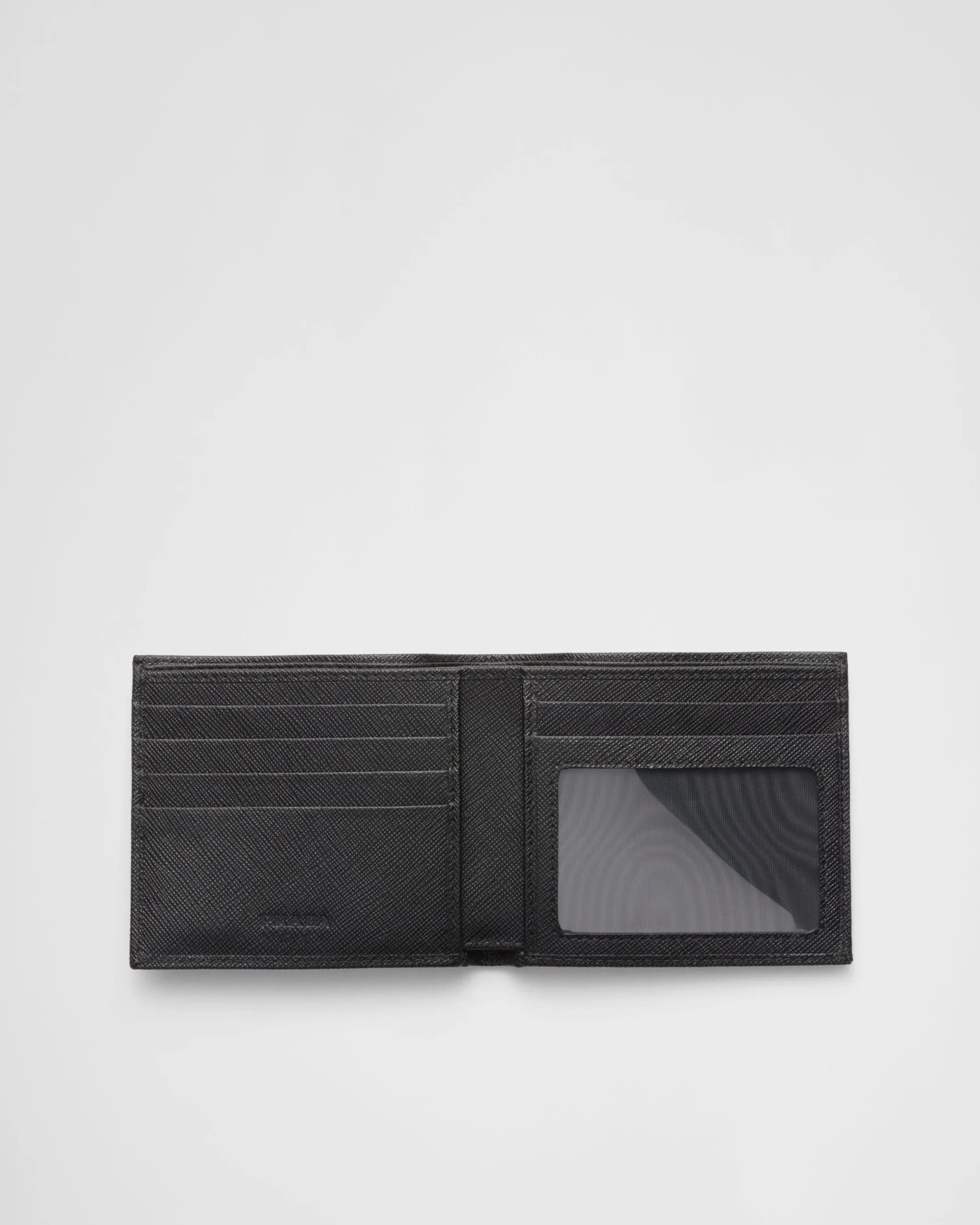 Prada Saffiano leather wallet Black Outlet