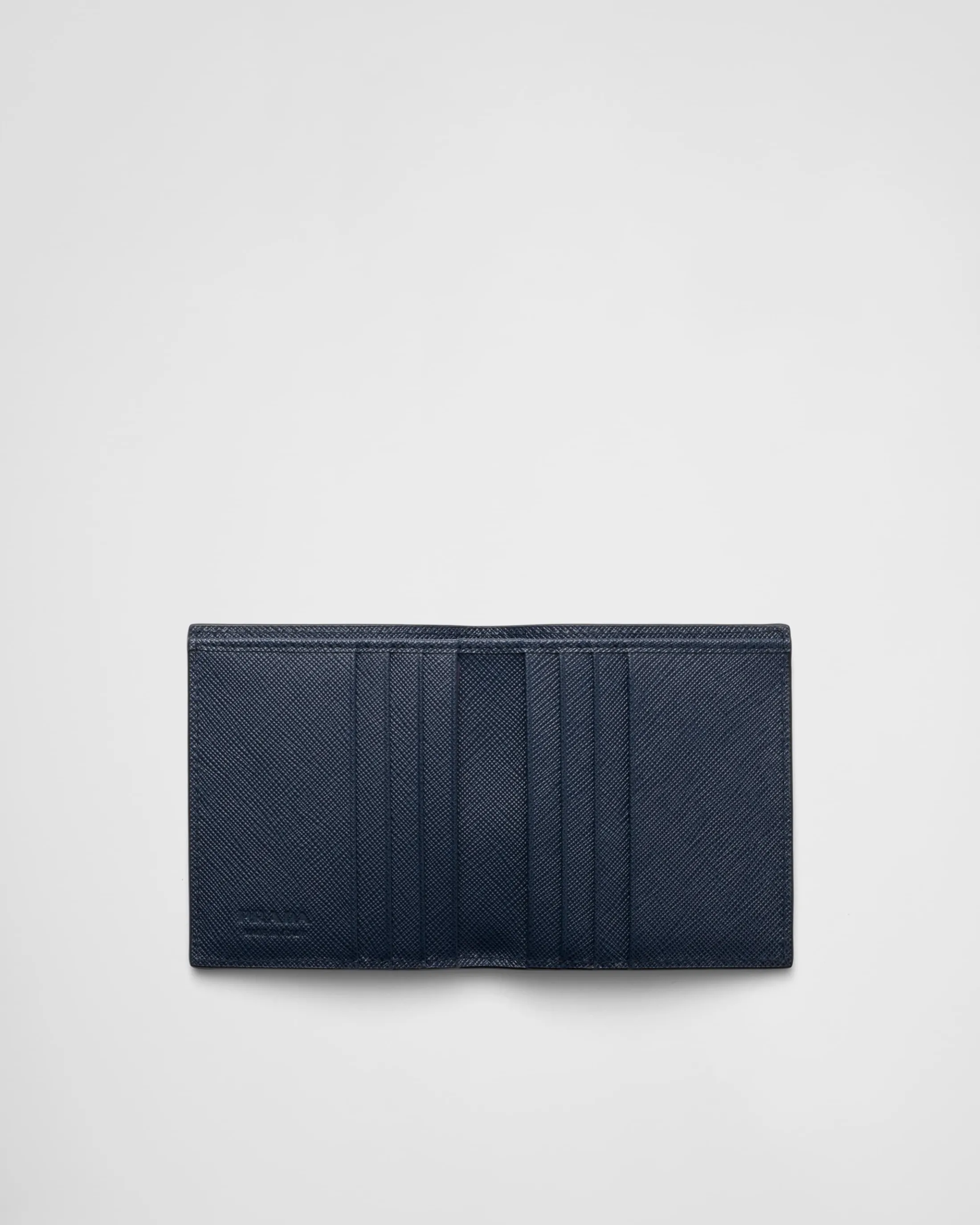 Prada Saffiano leather wallet Coffee/balticblue Online