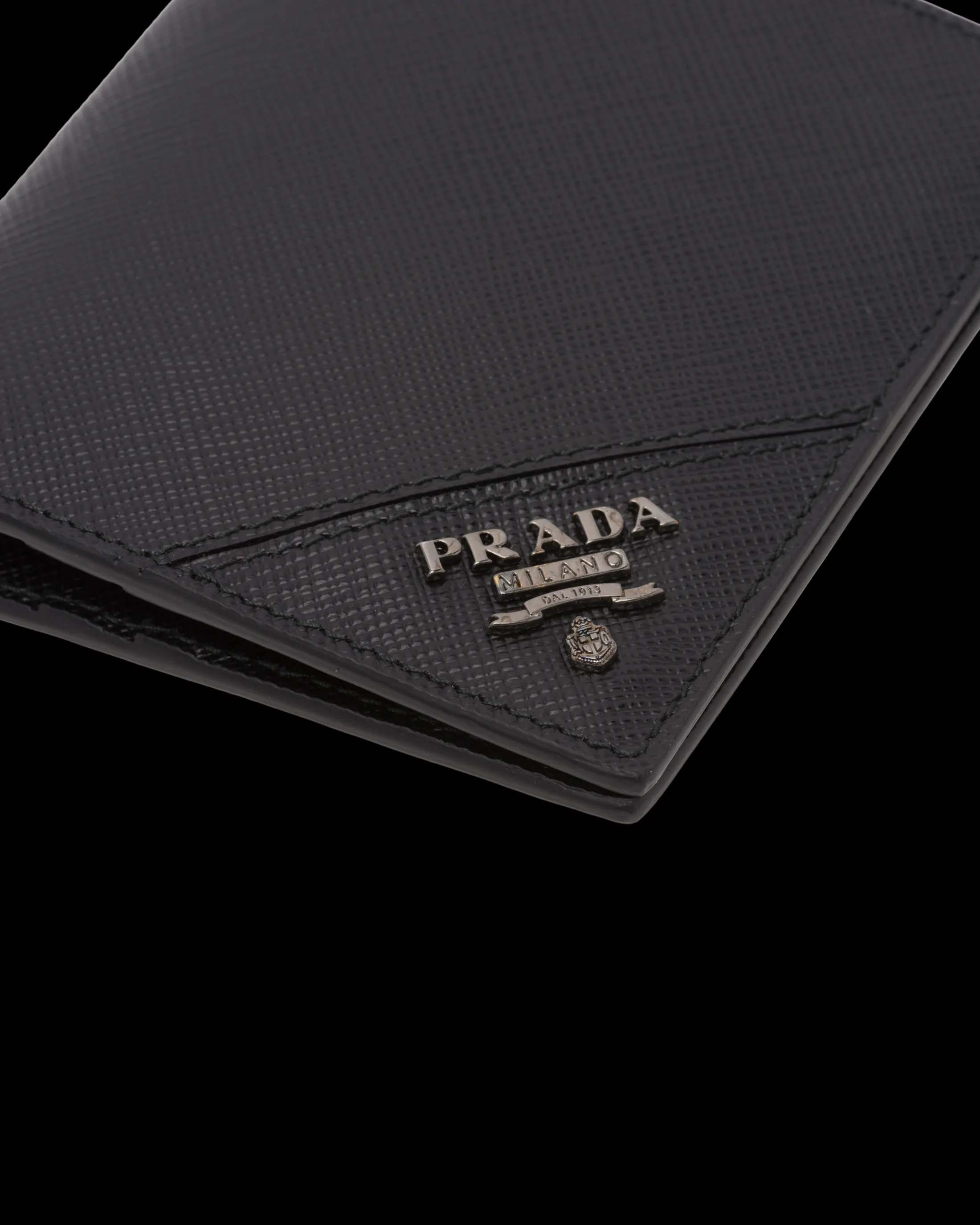 Prada Saffiano Leather Wallet Black Outlet