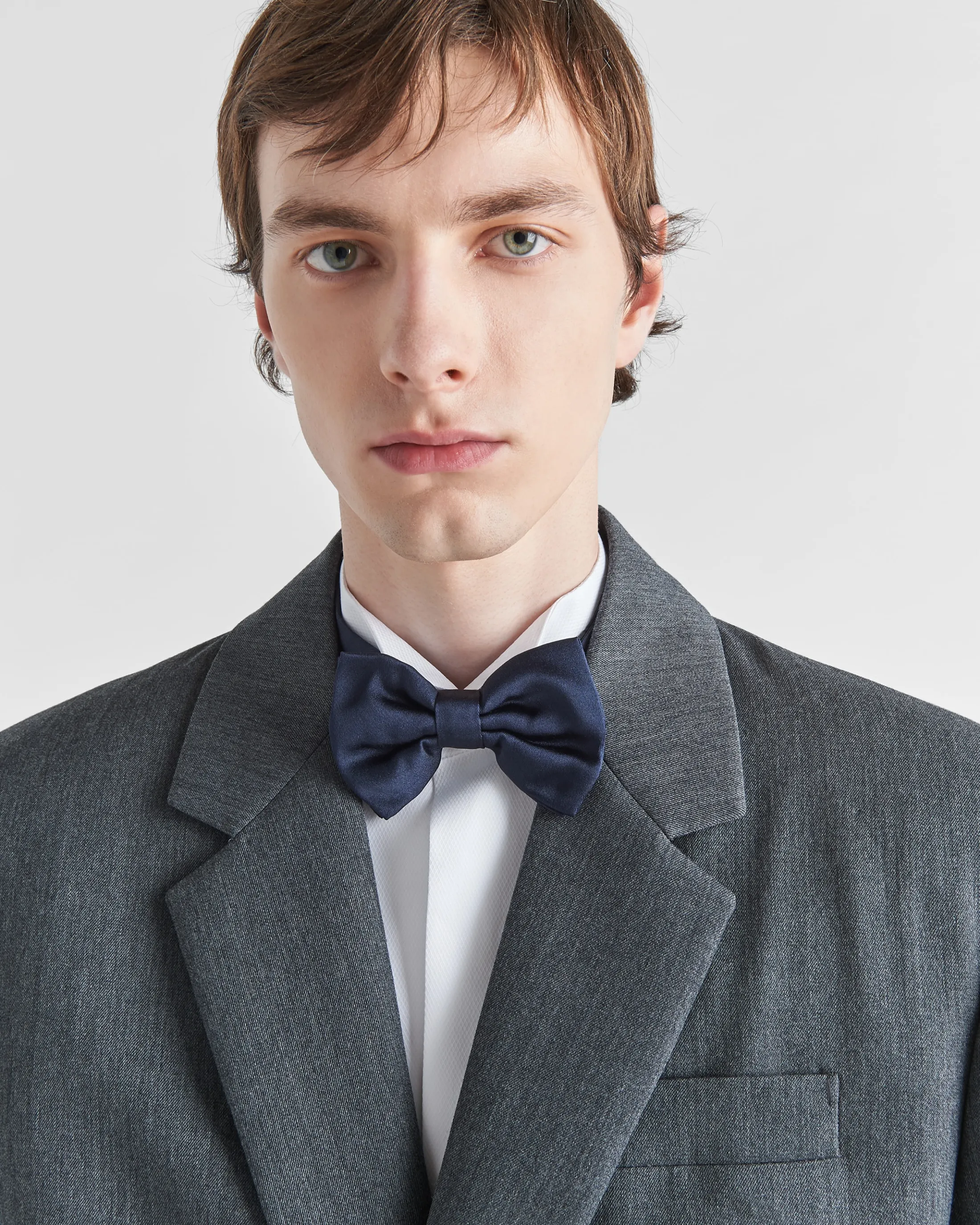 Prada Satin bowtie Navy New