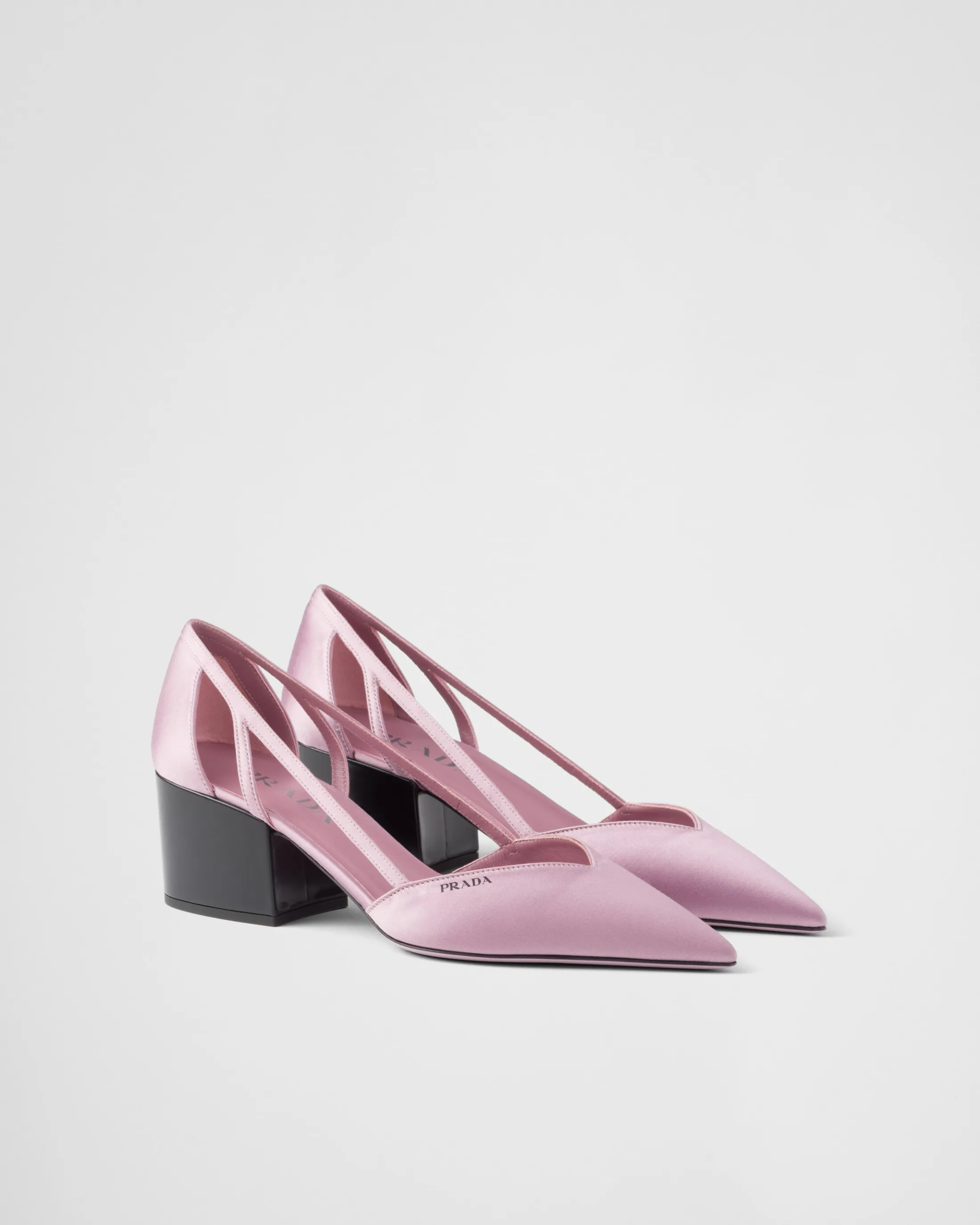 Prada Satin cut-out pumps Confettipink Cheap