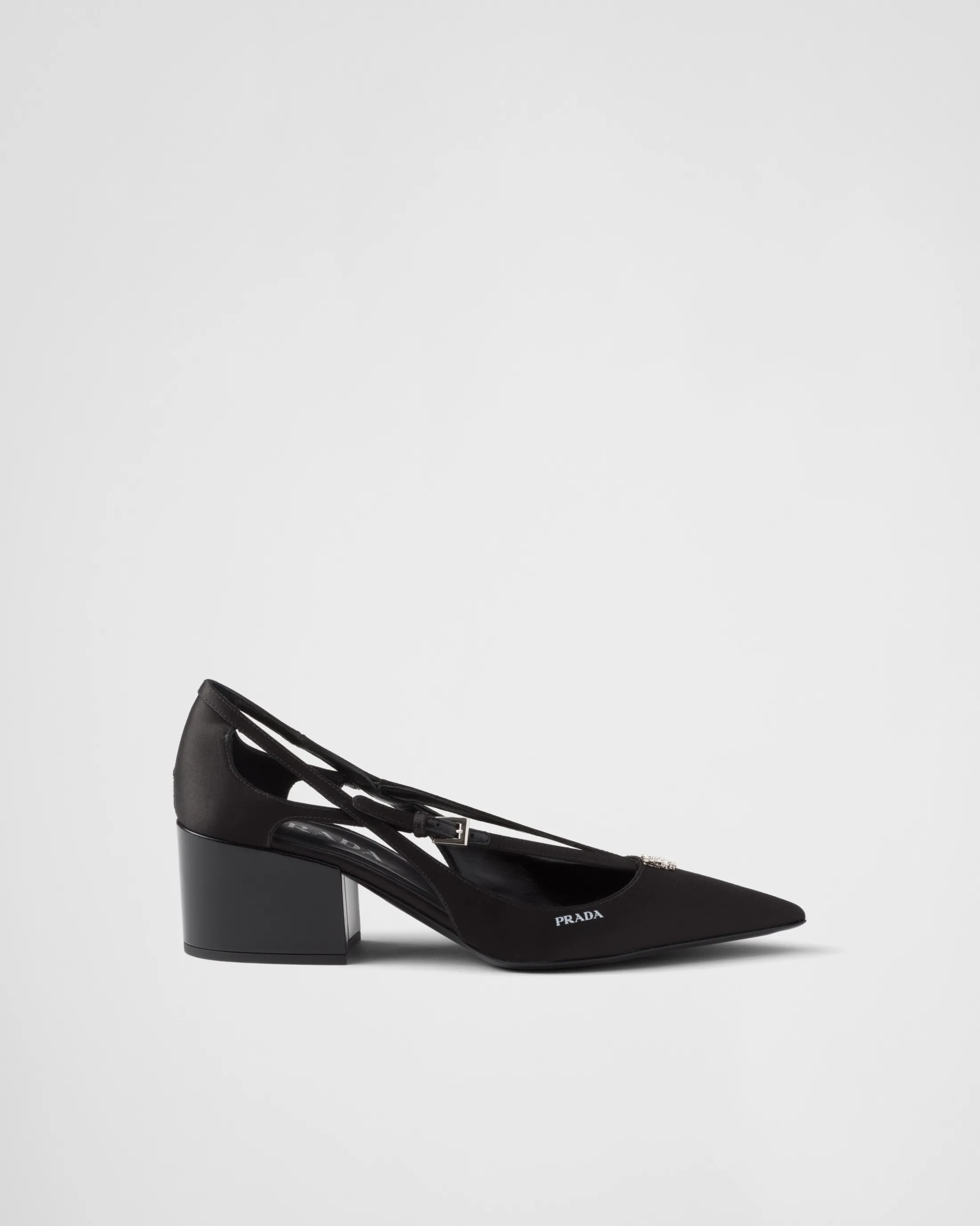 Prada Satin cut-out pumps Black Shop