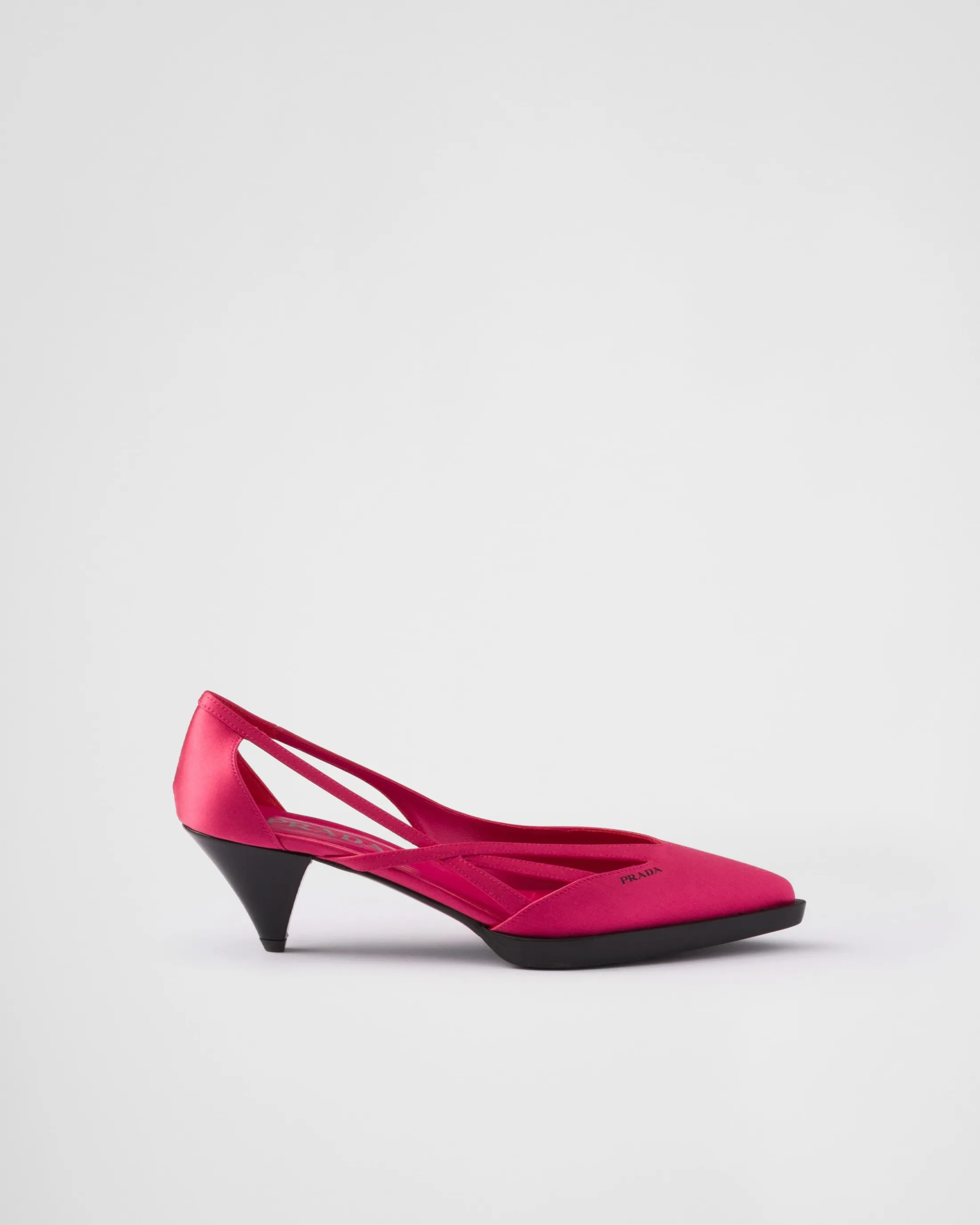 Prada Satin cut-out pumps Peonypink Best