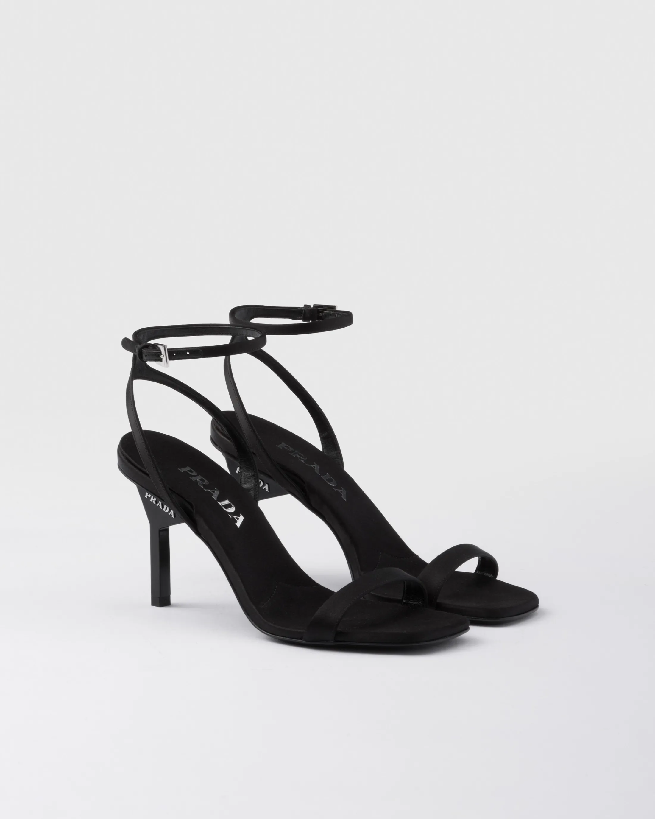 Prada Satin high-heeled sandals Black Best