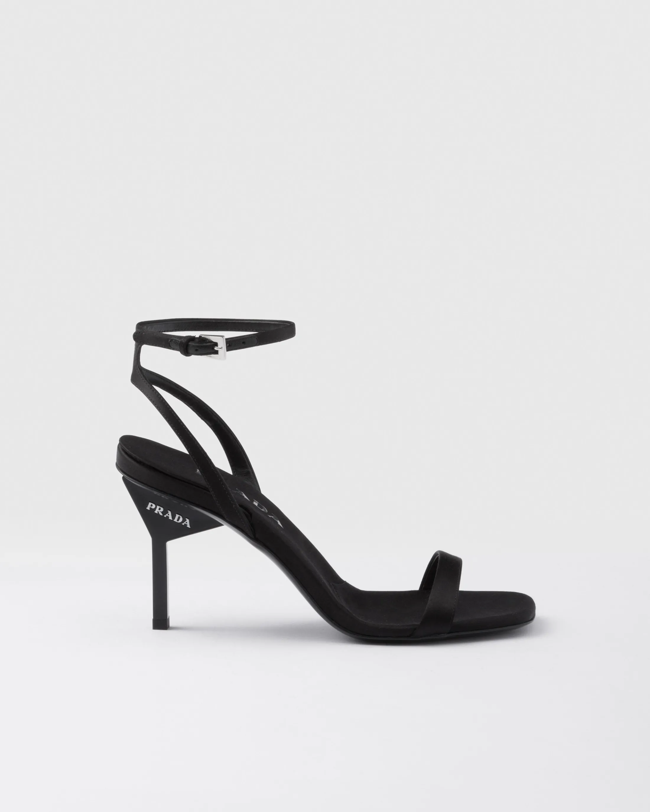 Prada Satin high-heeled sandals Black Best